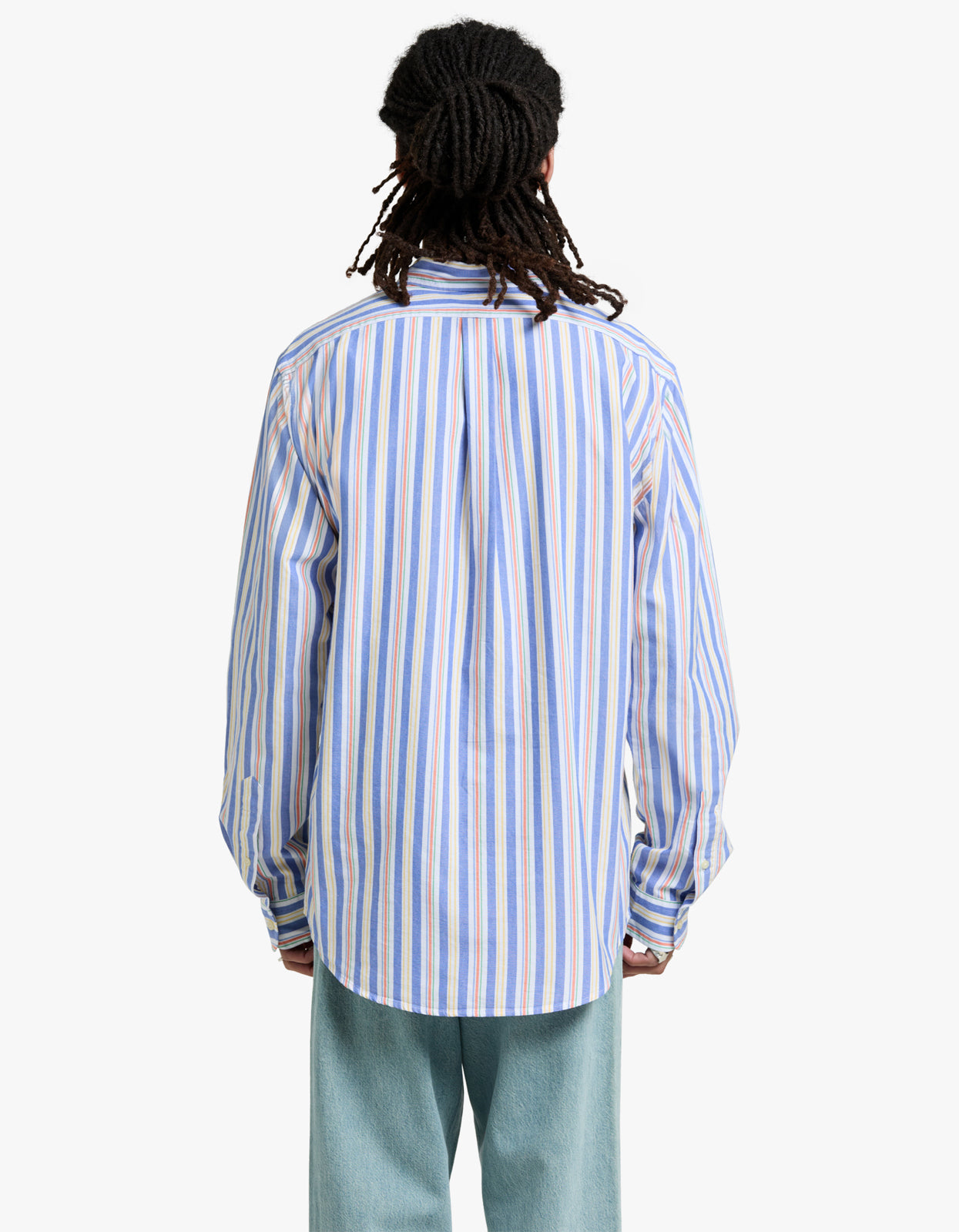 Long Sleeve Sport Shirt - 6268A Blue/White Multi