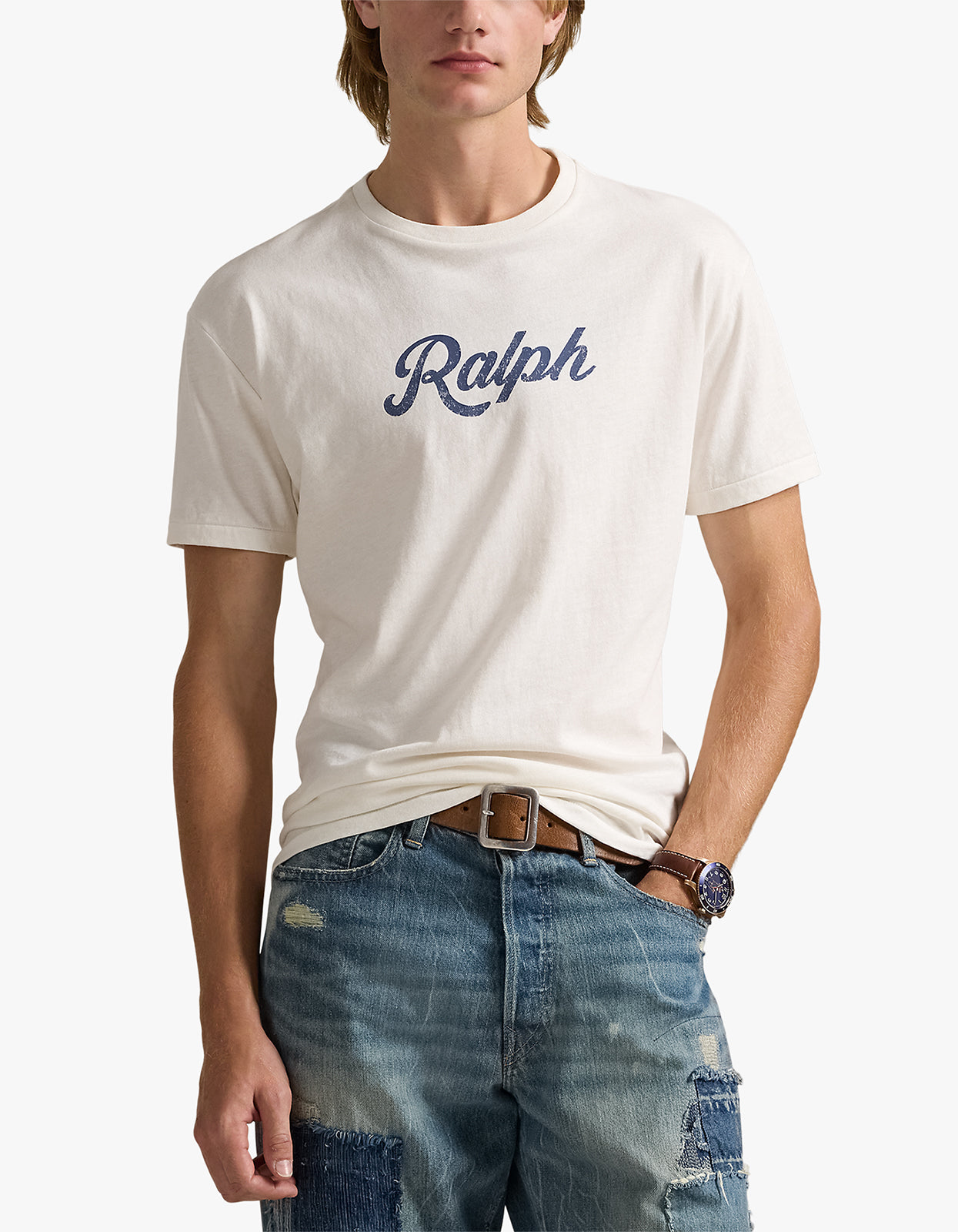 Classic Fit Uneven Jersey T Shirt - Nevis