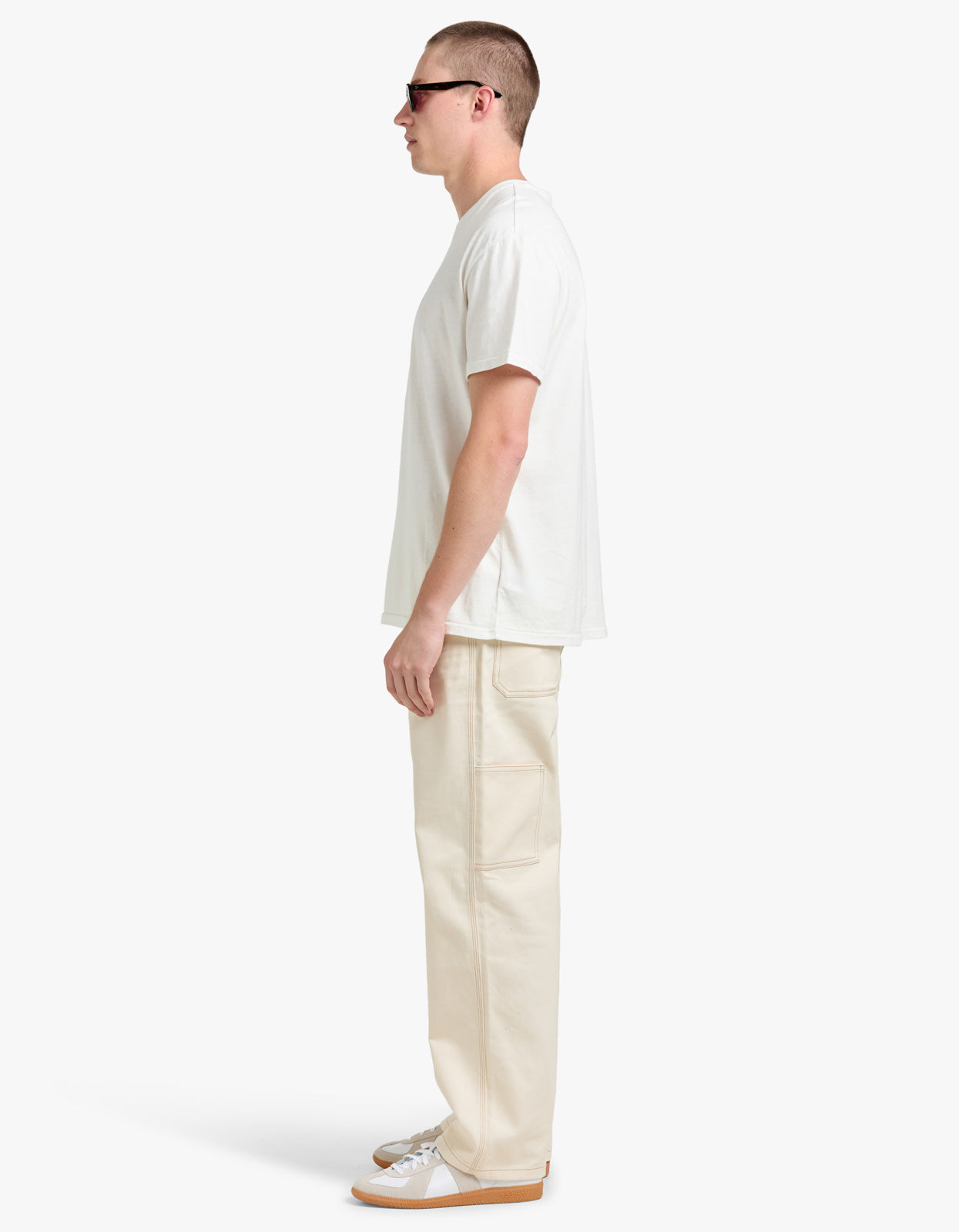 Classic Fit Uneven Jersey T Shirt - Nevis