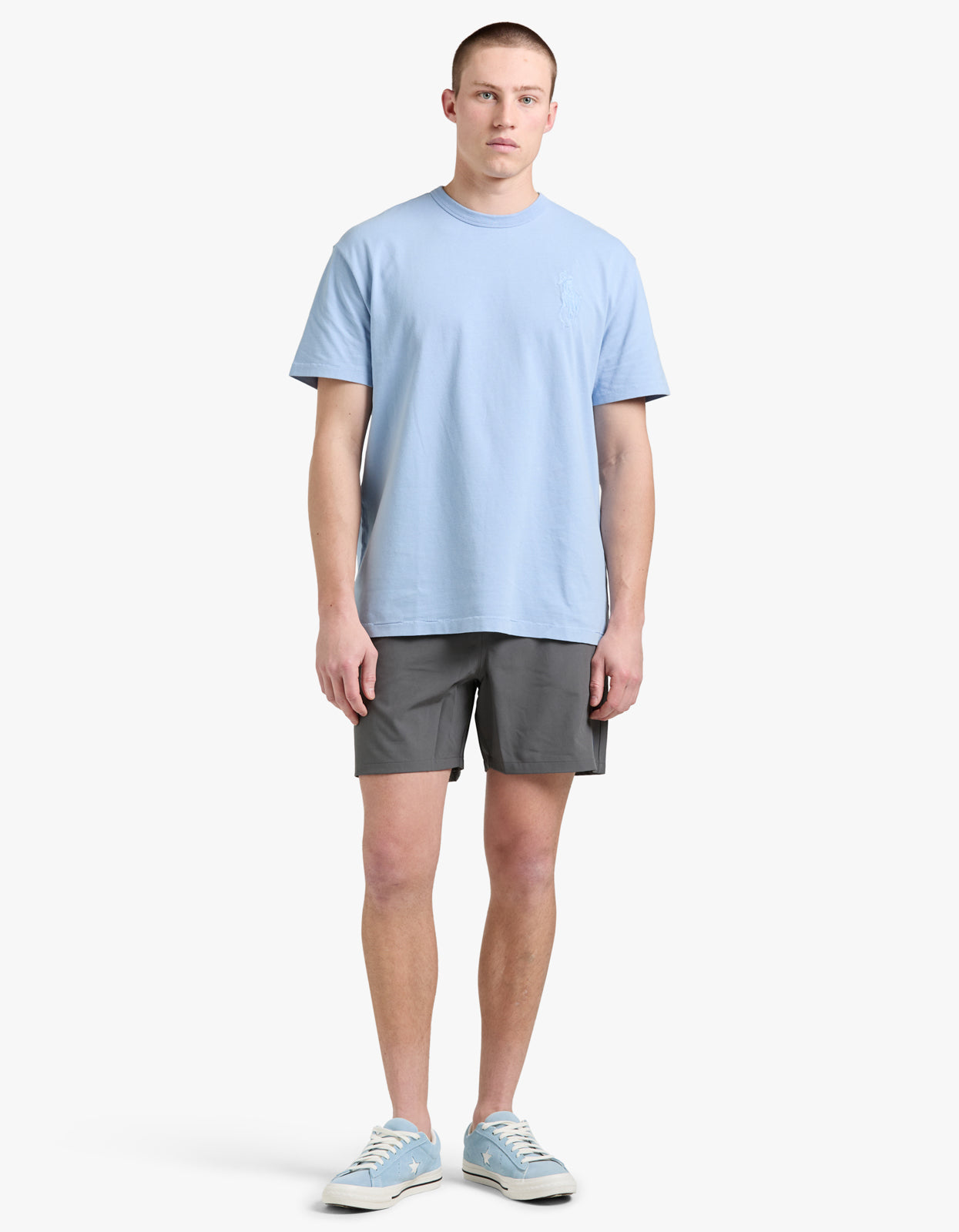 Classic Fit Big Pony Jersey T Shirt - Chambray Blue