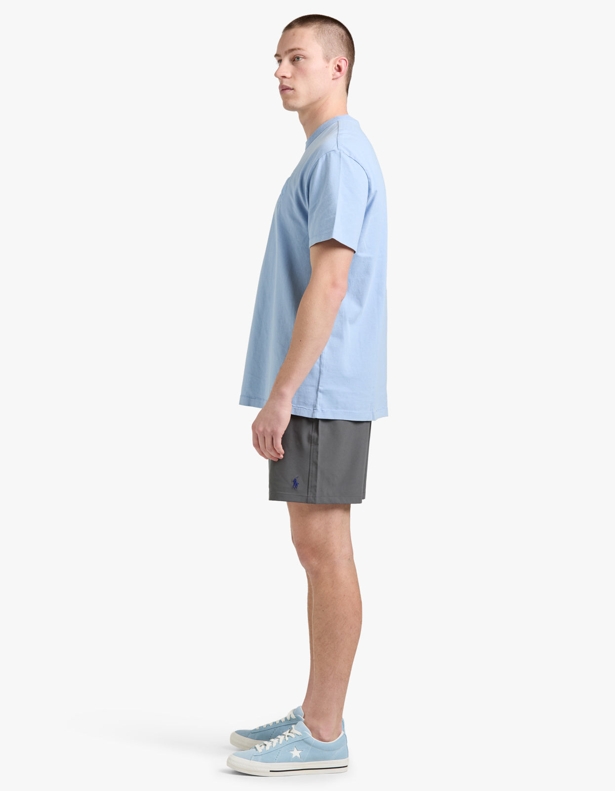 Classic Fit Big Pony Jersey T Shirt - Chambray Blue