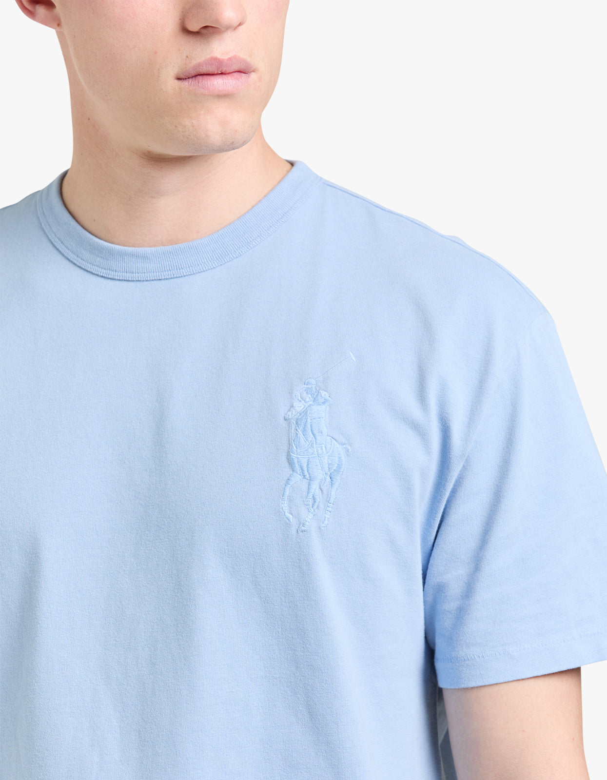 Classic Fit Big Pony Jersey T Shirt - Chambray Blue