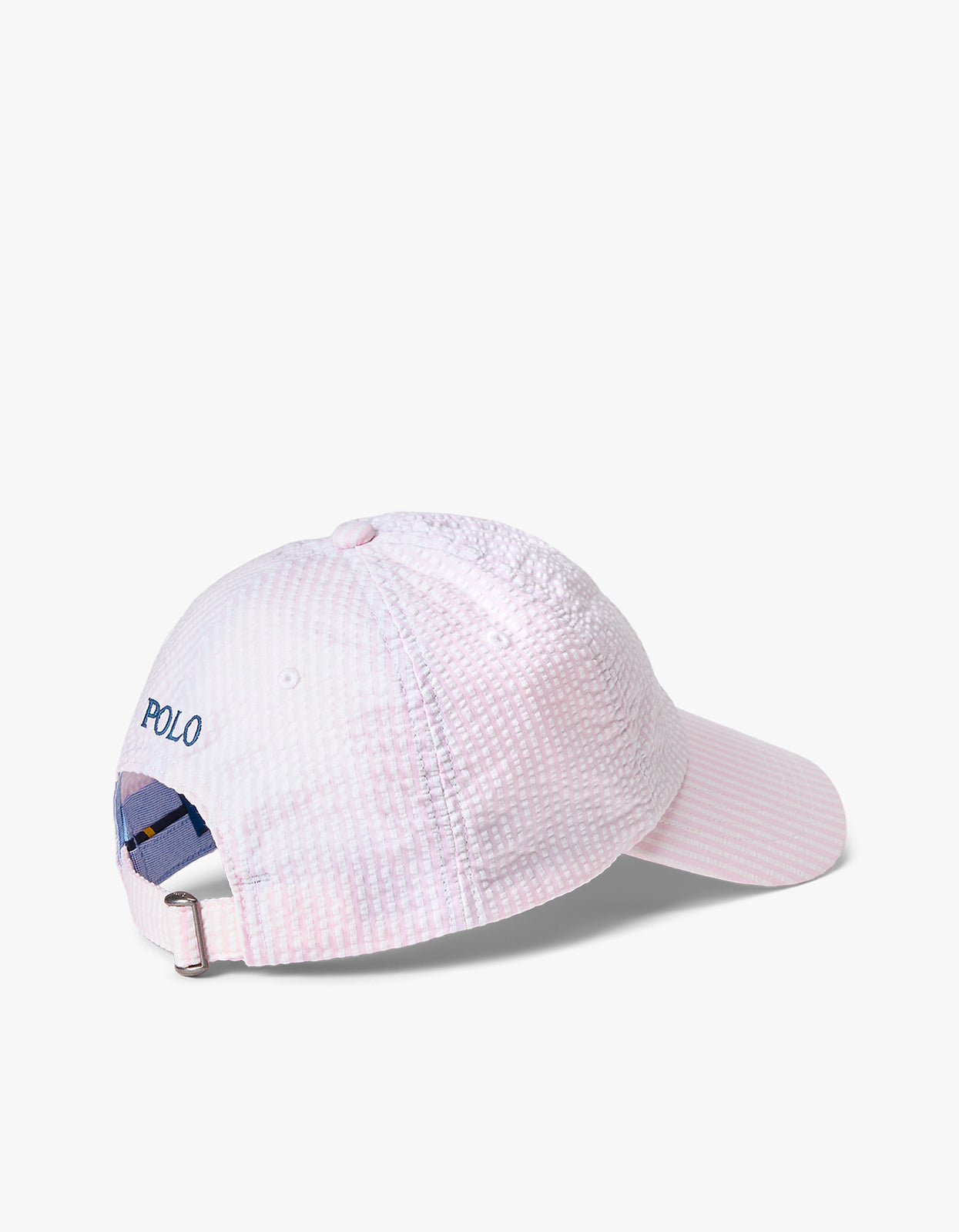 Seersucker Ball Cap - Carmel Pink Seersucker