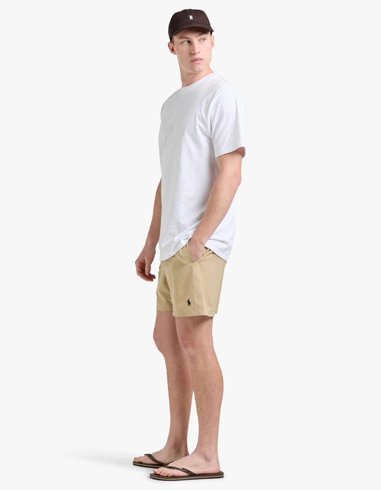 5.75 Inch Traveler Classic Swim Trunk - Coastal Beige