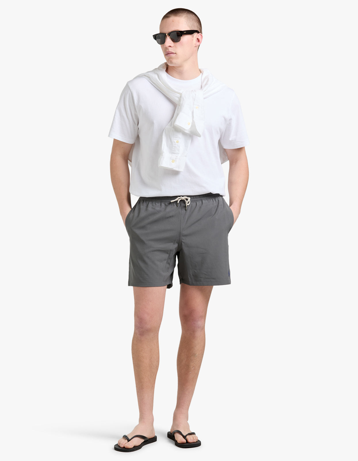 5.75 Inch Traveler Classic Swim Trunk - Grey Cast