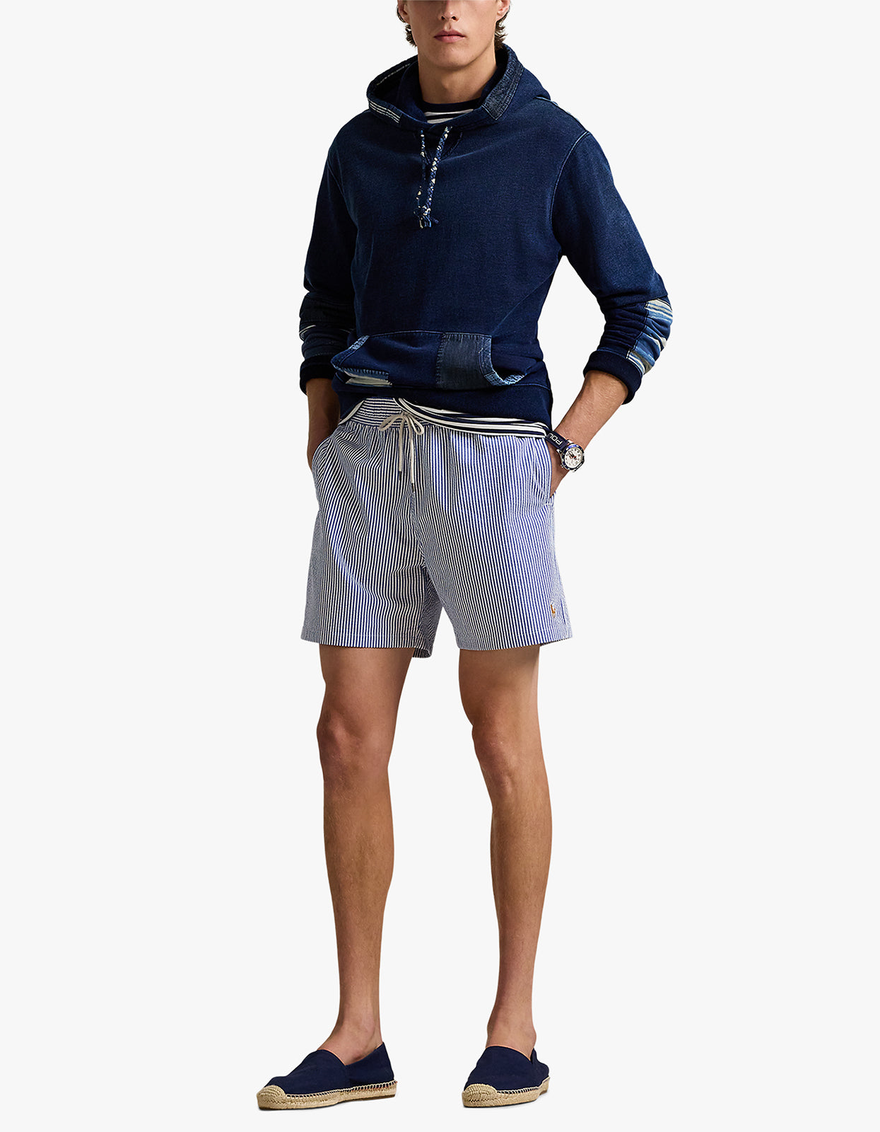 5.75 Inch Traveler Classic Swim Trunk - Cruise Royal Seersucker