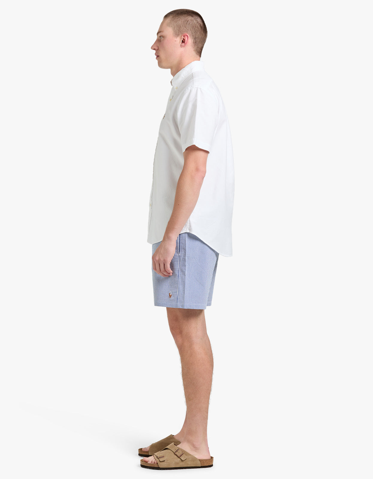 5.75 Inch Traveler Classic Swim Trunk - Cruise Royal Seersucker