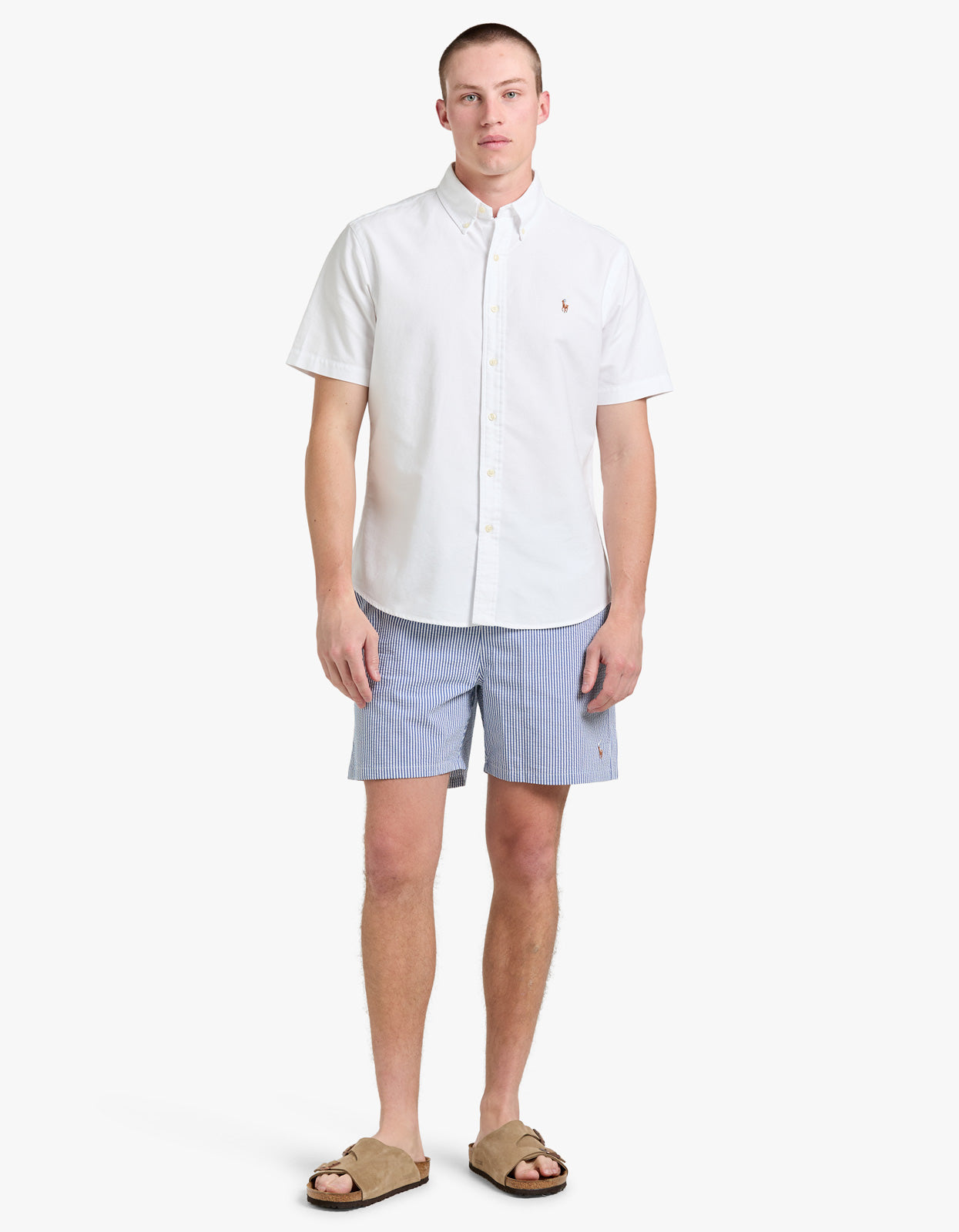 5.75 Inch Traveler Classic Swim Trunk - Cruise Royal Seersucker