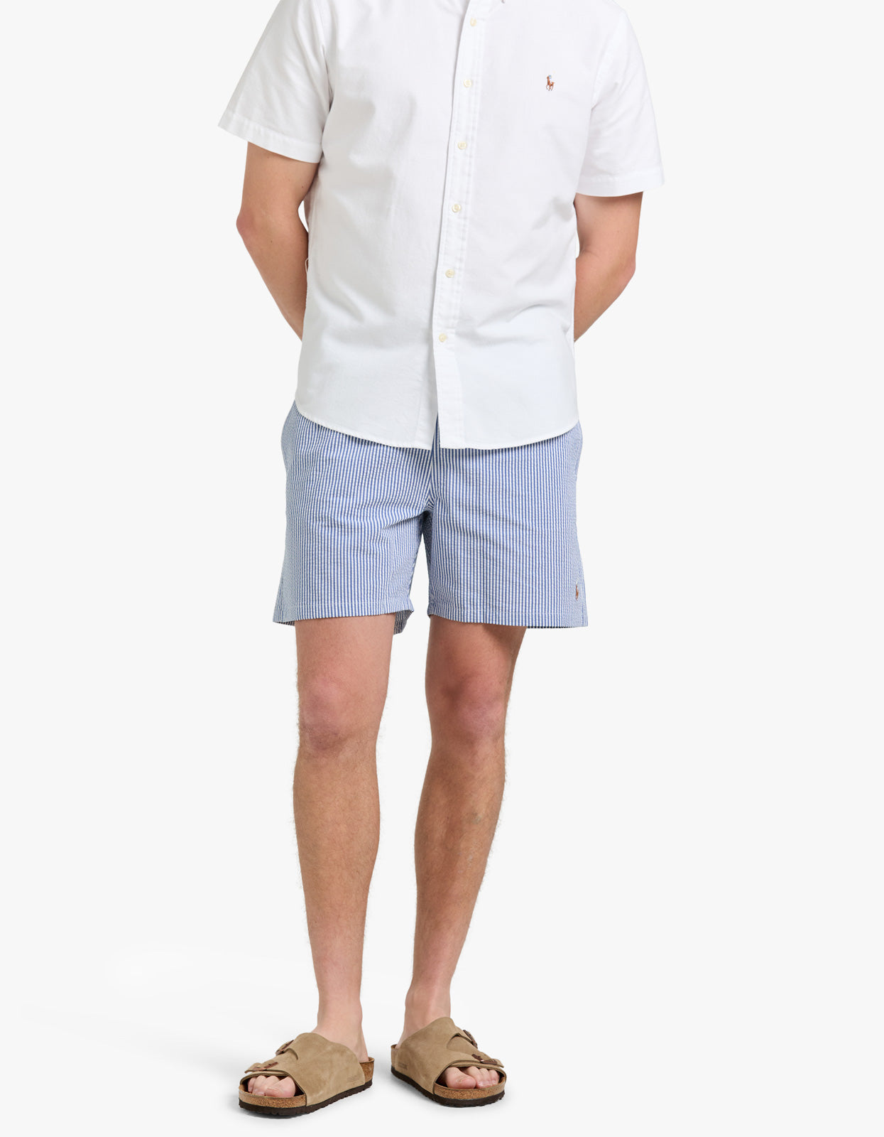 5.75 Inch Traveler Classic Swim Trunk - Cruise Royal Seersucker