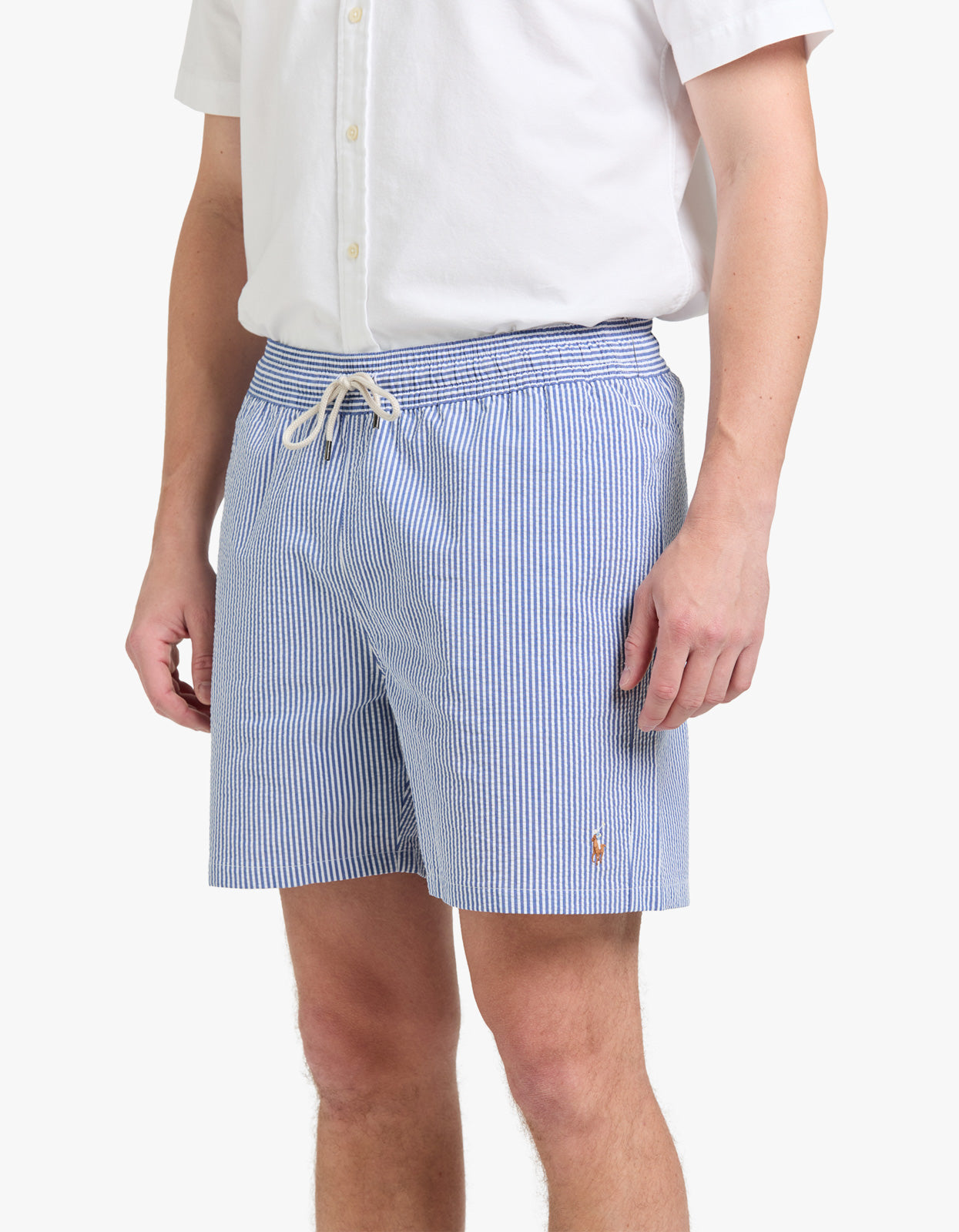 5.75 Inch Traveler Classic Swim Trunk - Cruise Royal Seersucker