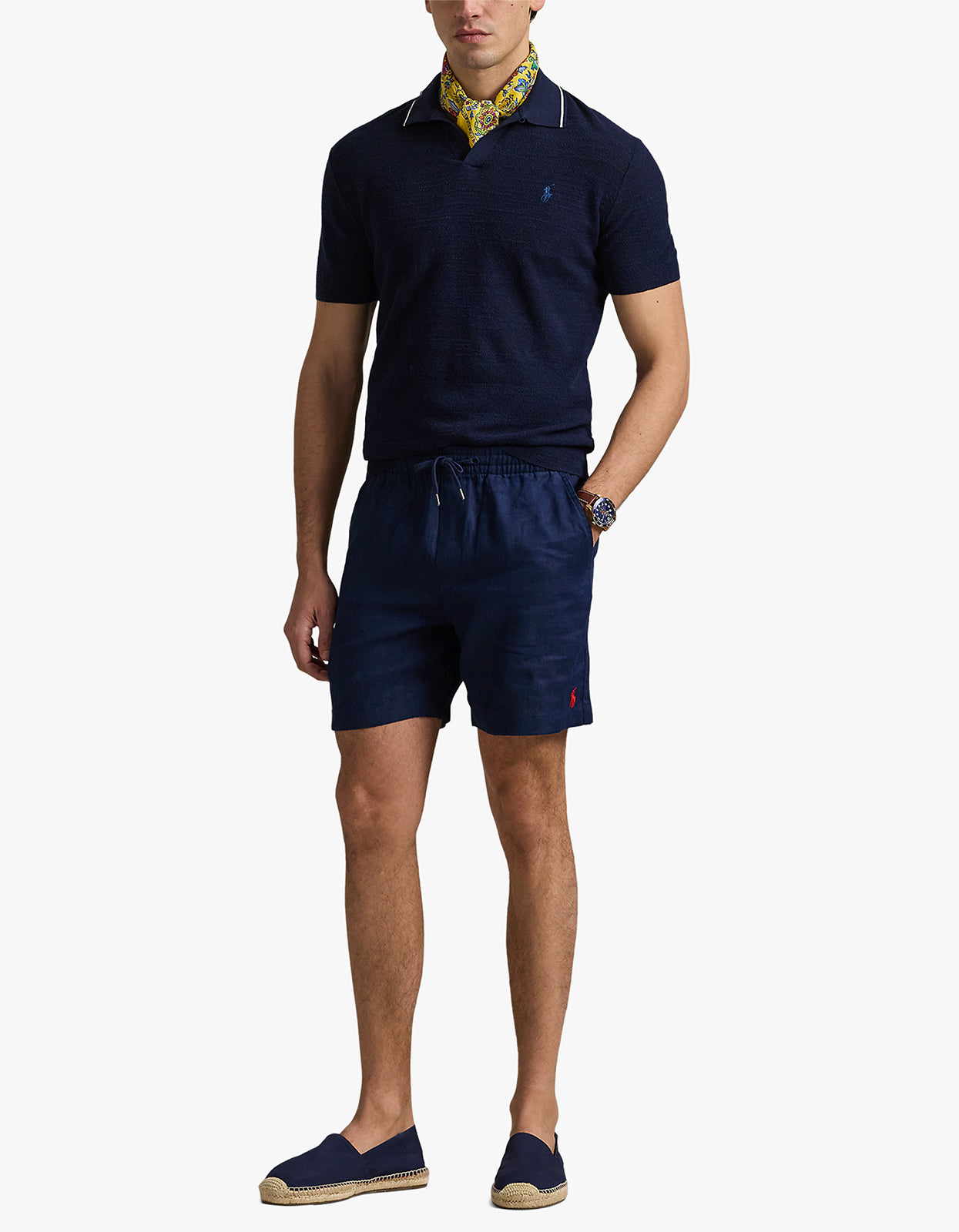 6 Inch Polo Prepster Linen Short - Newport Navy