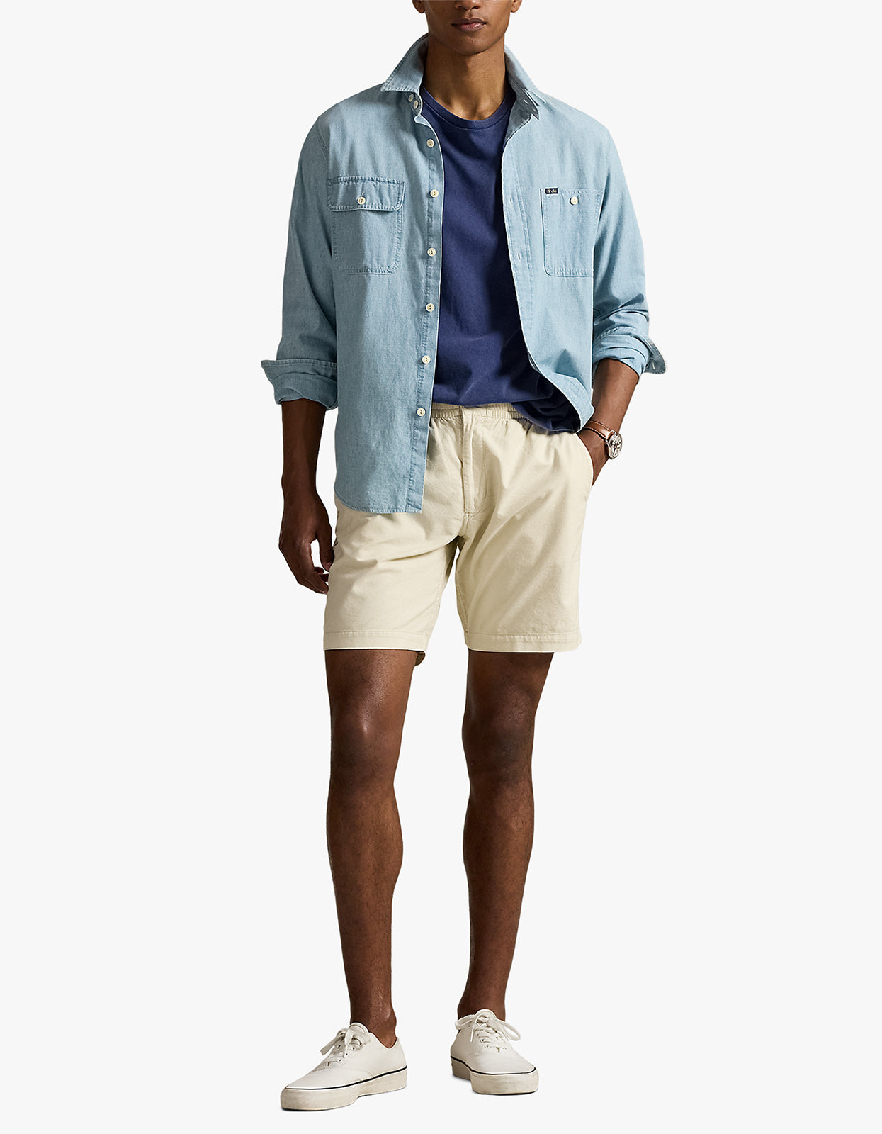 8 Inch Polo Prepster Mineral Dyed Short - Natural