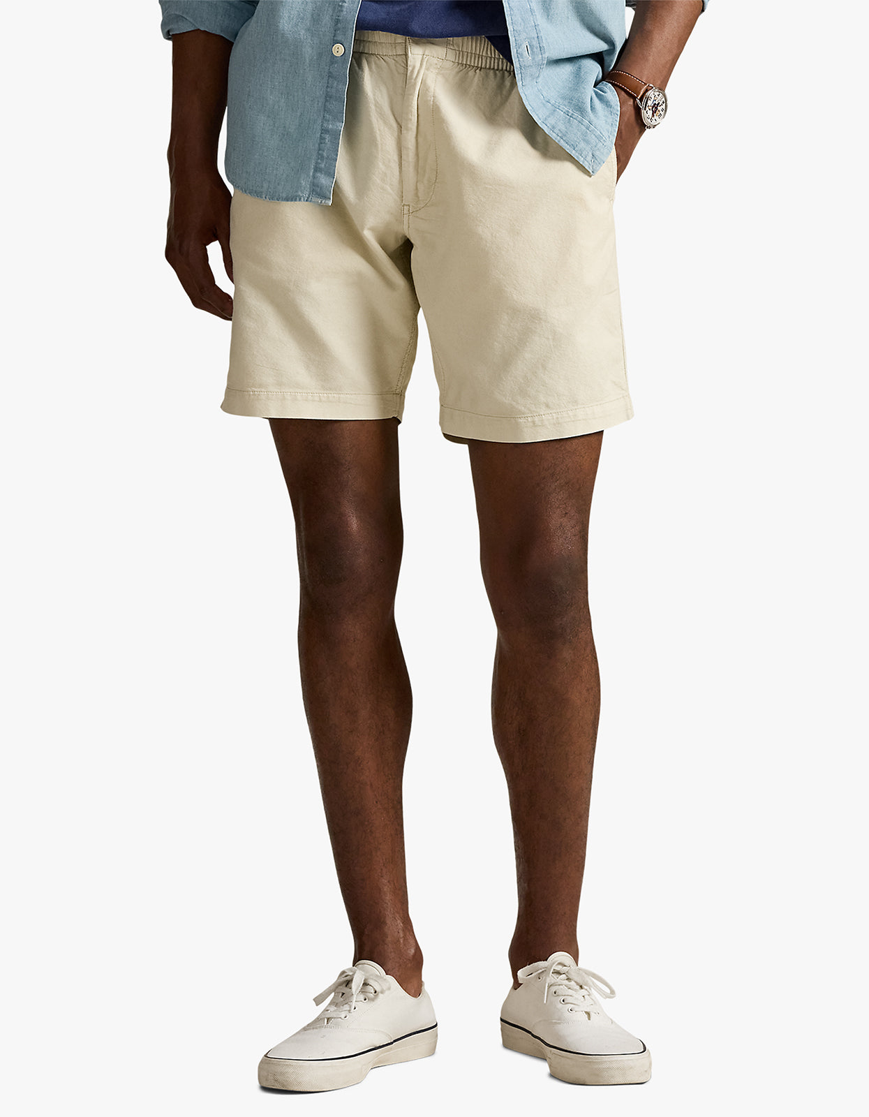 8 Inch Polo Prepster Mineral Dyed Short - Natural