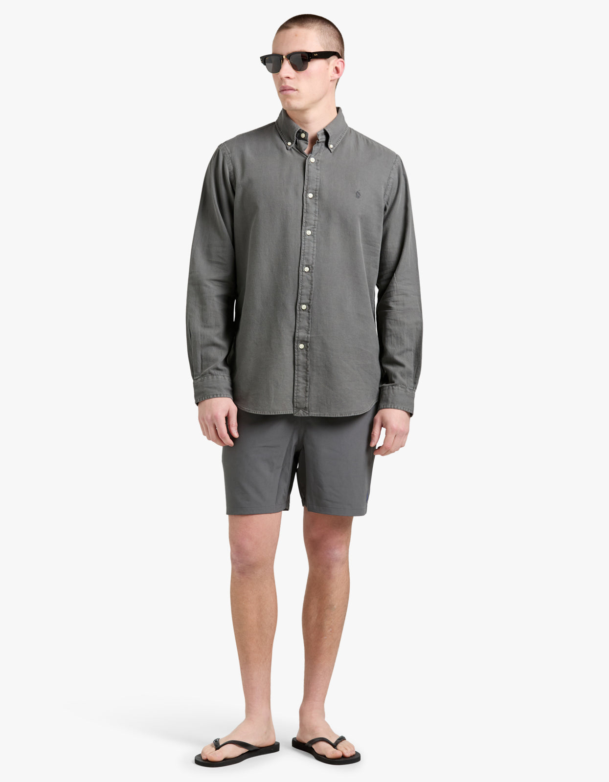 Long Sleeve Sport Shirt - Dark Metal