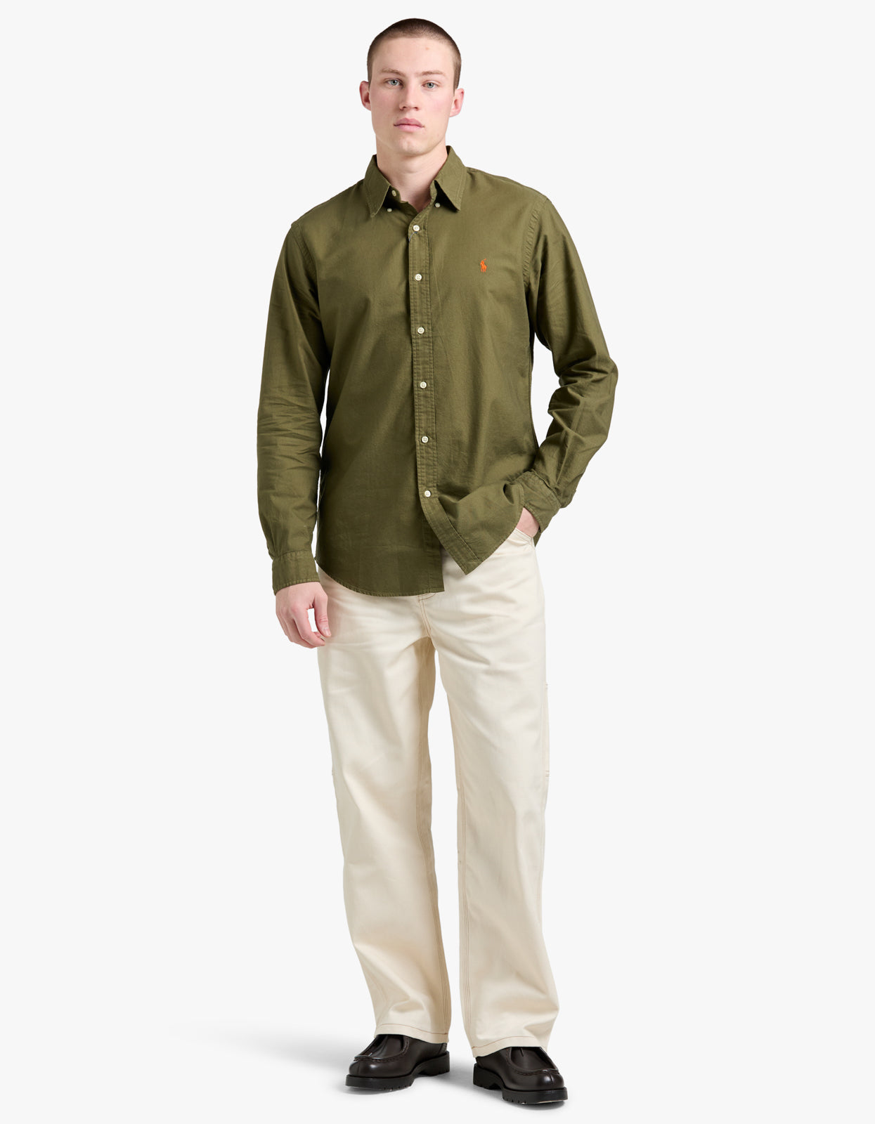 Long Sleeve Sport Shirt - New Olive
