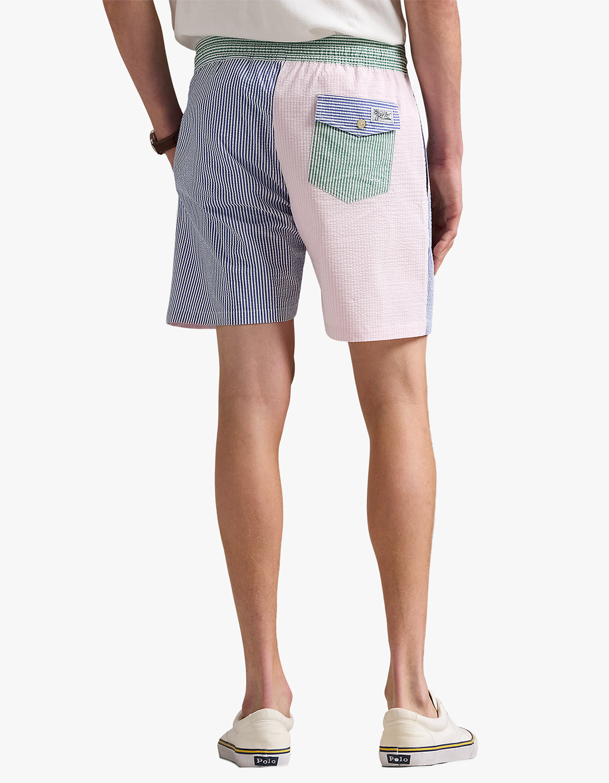 5.75 Inch Traveler Classic Swim Trunk - Seersucker Preppy Funshort