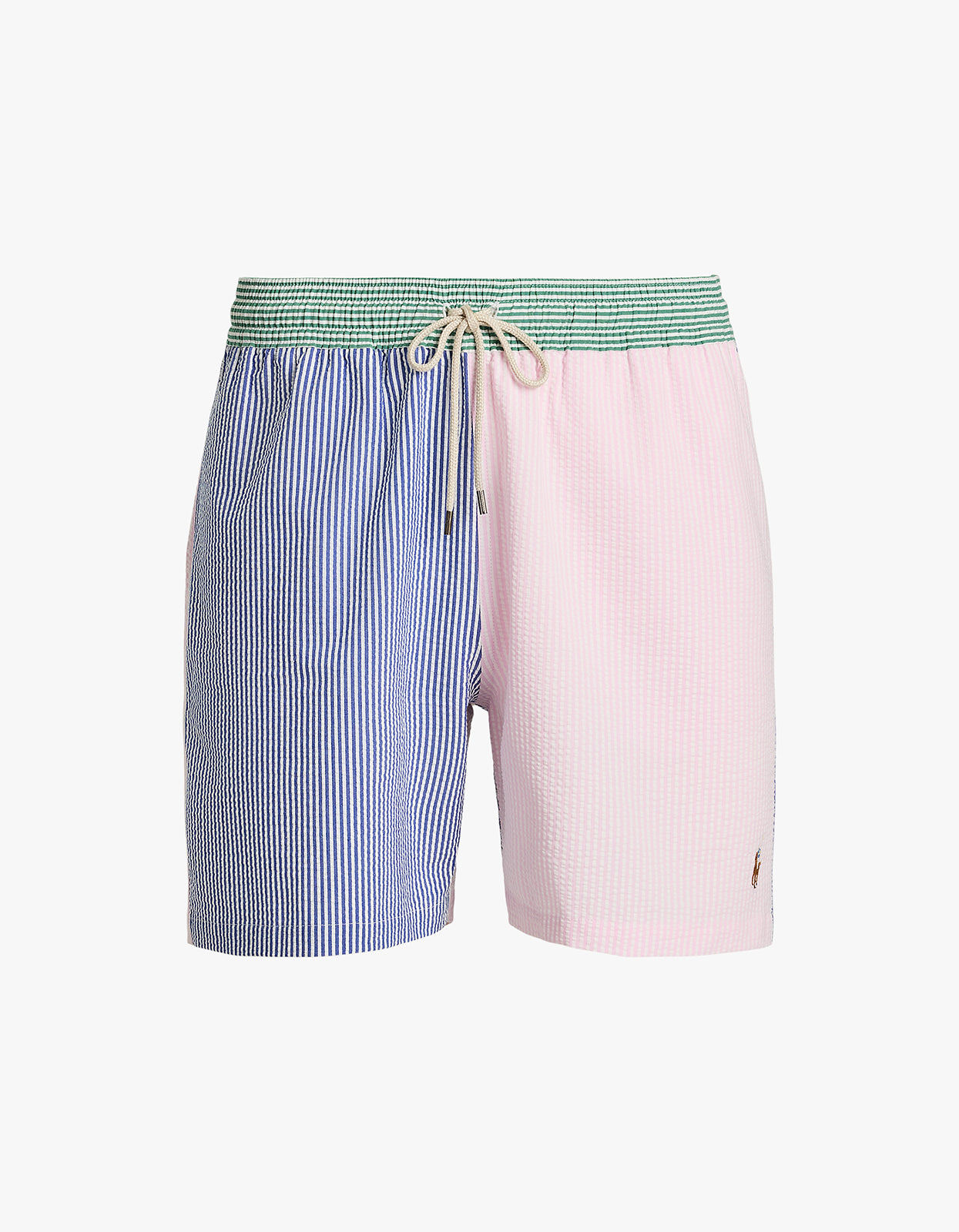 5.75 Inch Traveler Classic Swim Trunk - Seersucker Preppy Funshort