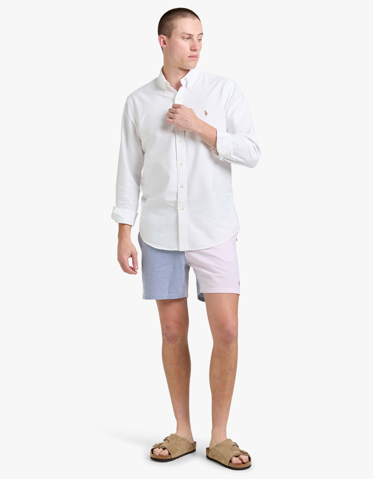 5.75 Inch Traveler Classic Swim Trunk - Seersucker Preppy Funshort