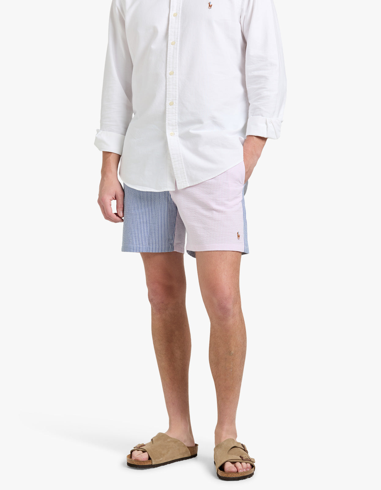 5.75 Inch Traveler Classic Swim Trunk - Seersucker Preppy Funshort