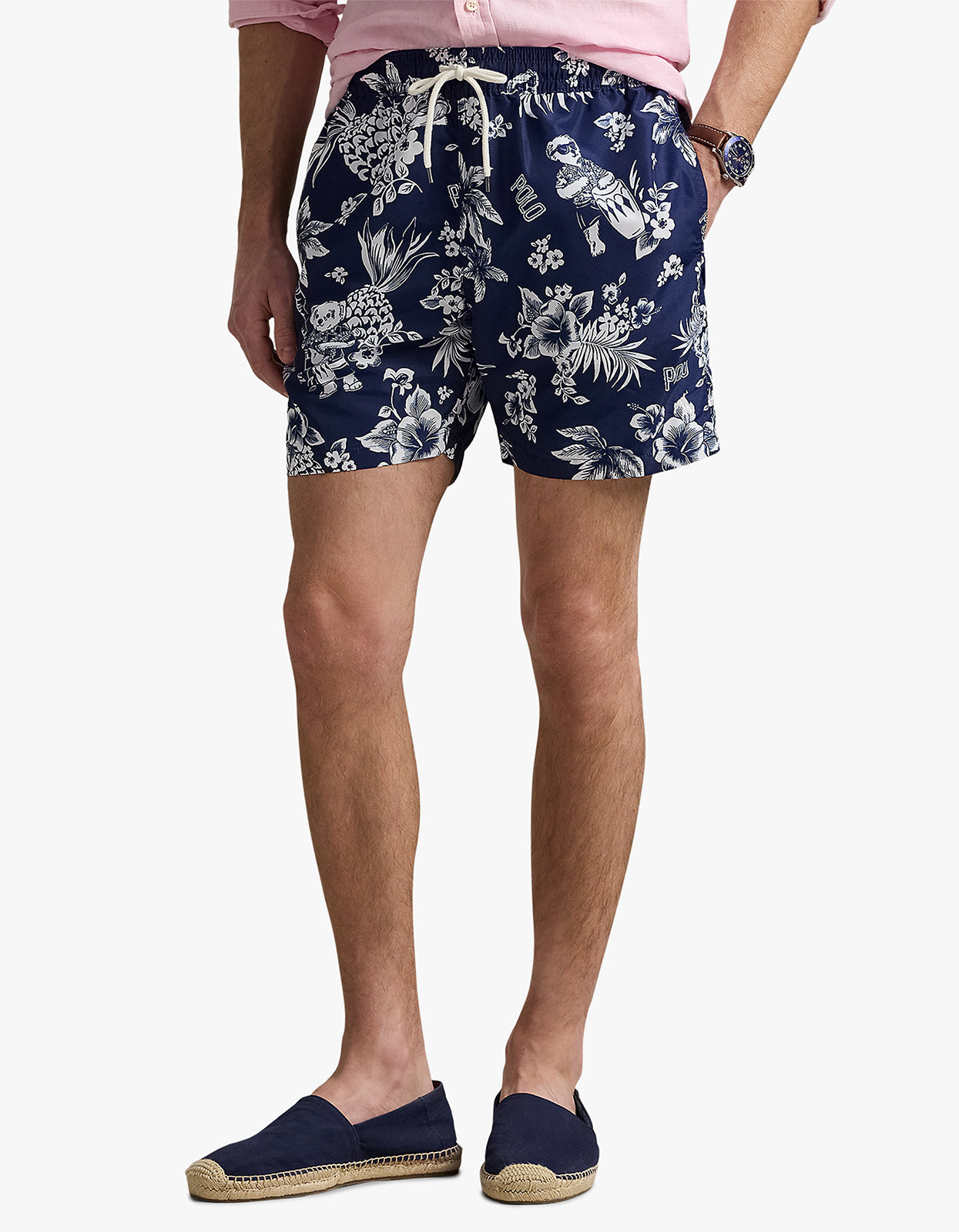 5.75 Inch Traveler Polo Bear Swim Trunk - Two Tone Bear