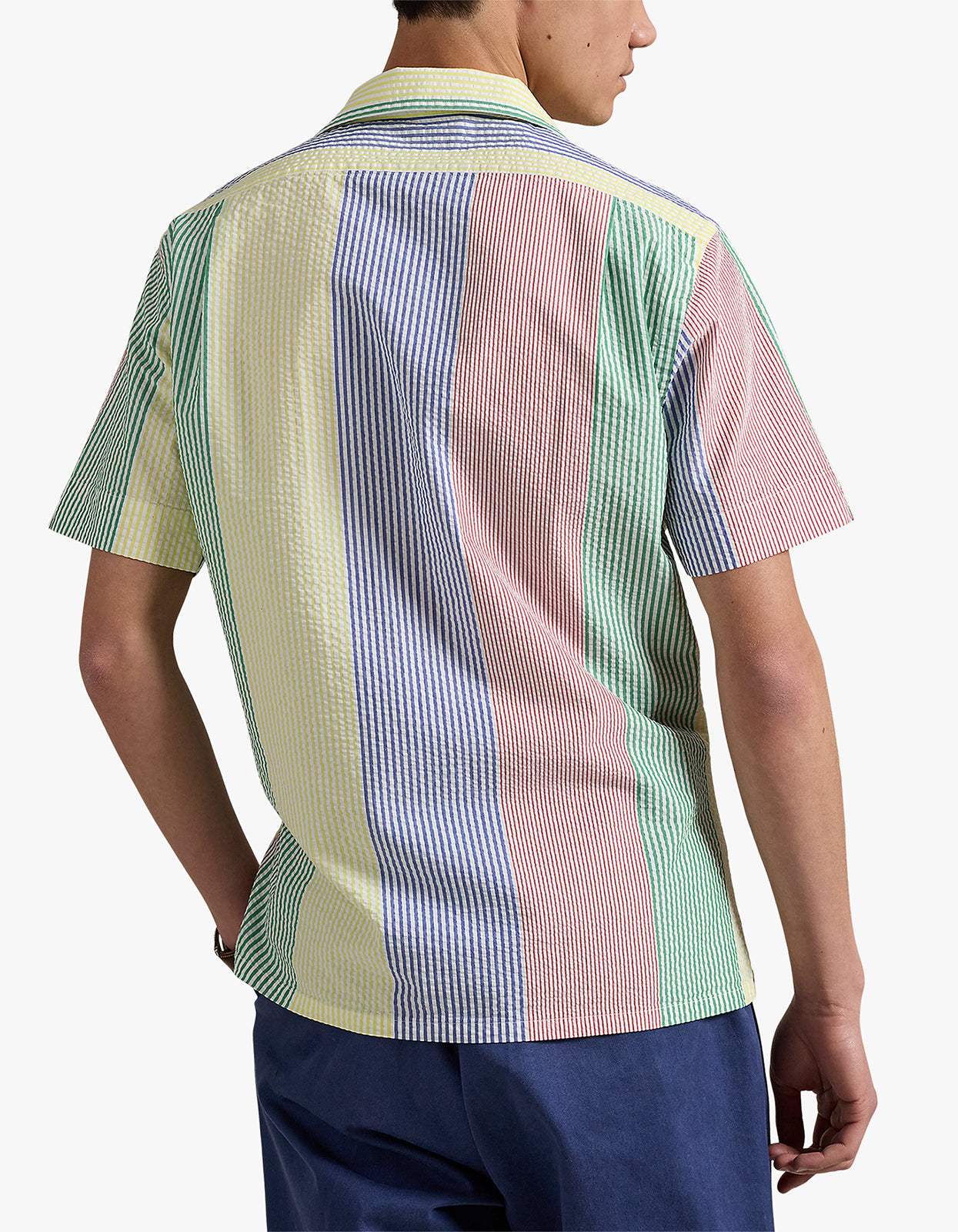 Classic Fit Striped Seersucker Shirt - 5011 Multi Stripe