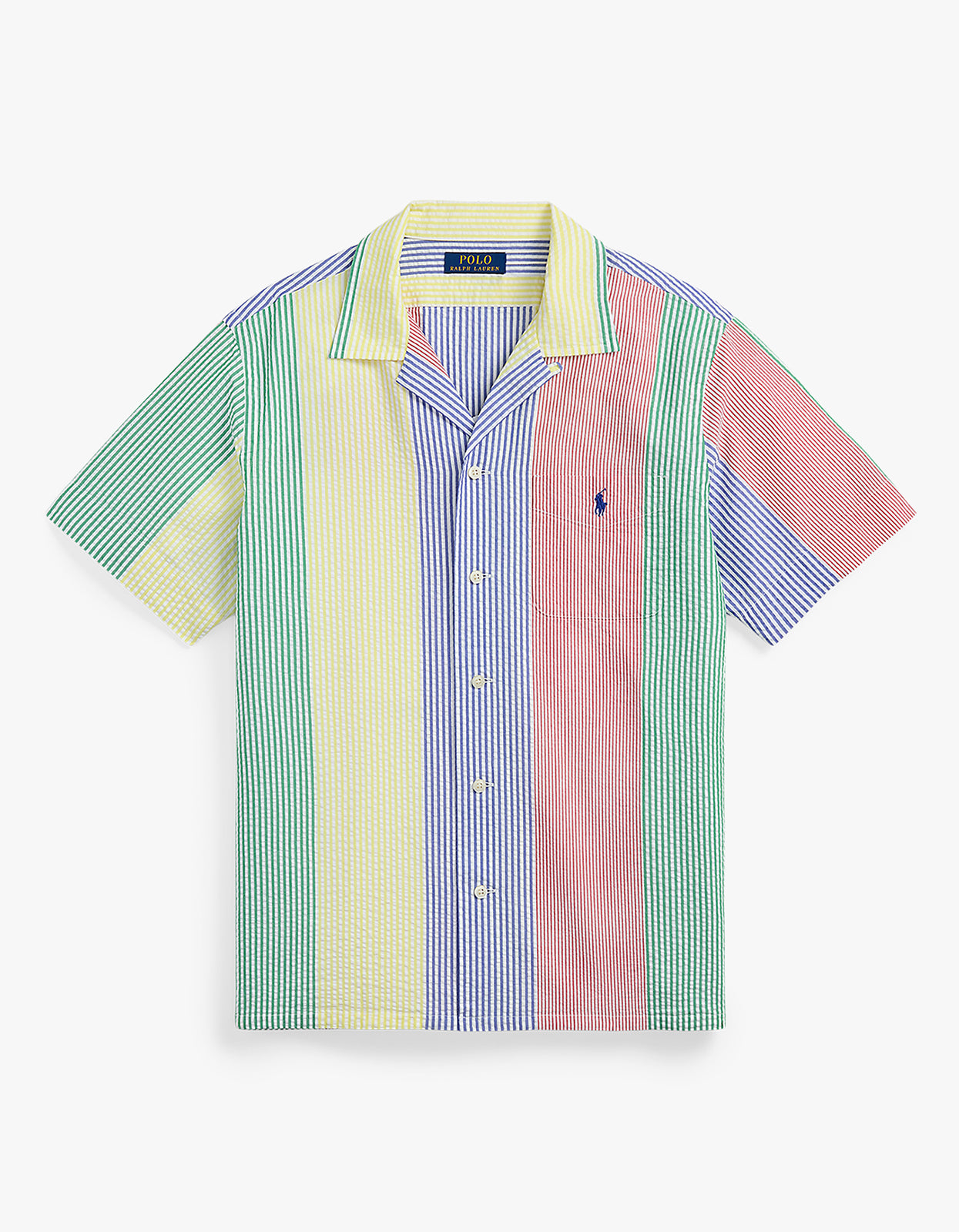 Classic Fit Striped Seersucker Shirt - 5011 Multi Stripe