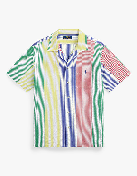 Classic Fit Striped Seersucker Shirt - 5011 Multi Stripe