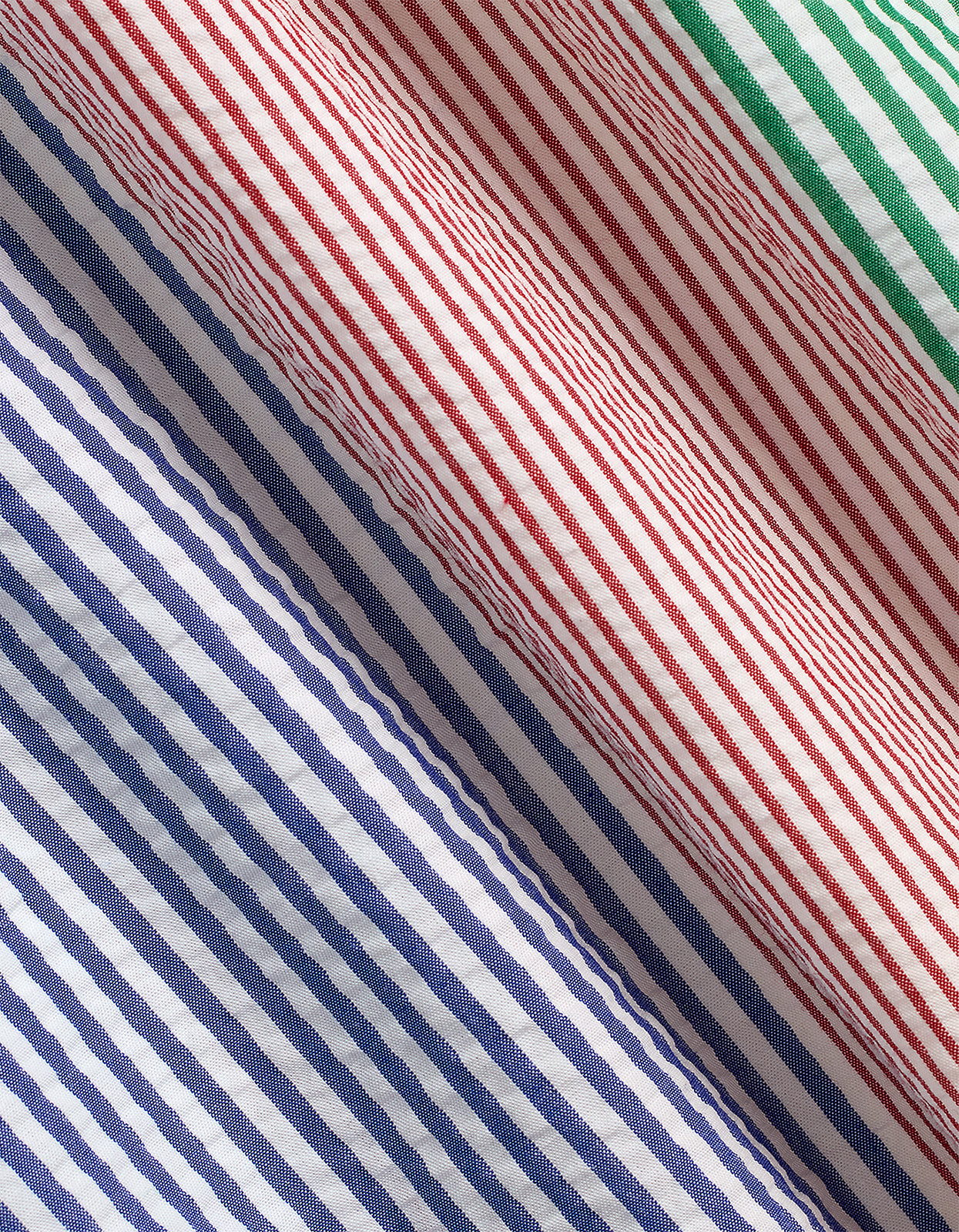 Classic Fit Striped Seersucker Shirt - 5011 Multi Stripe