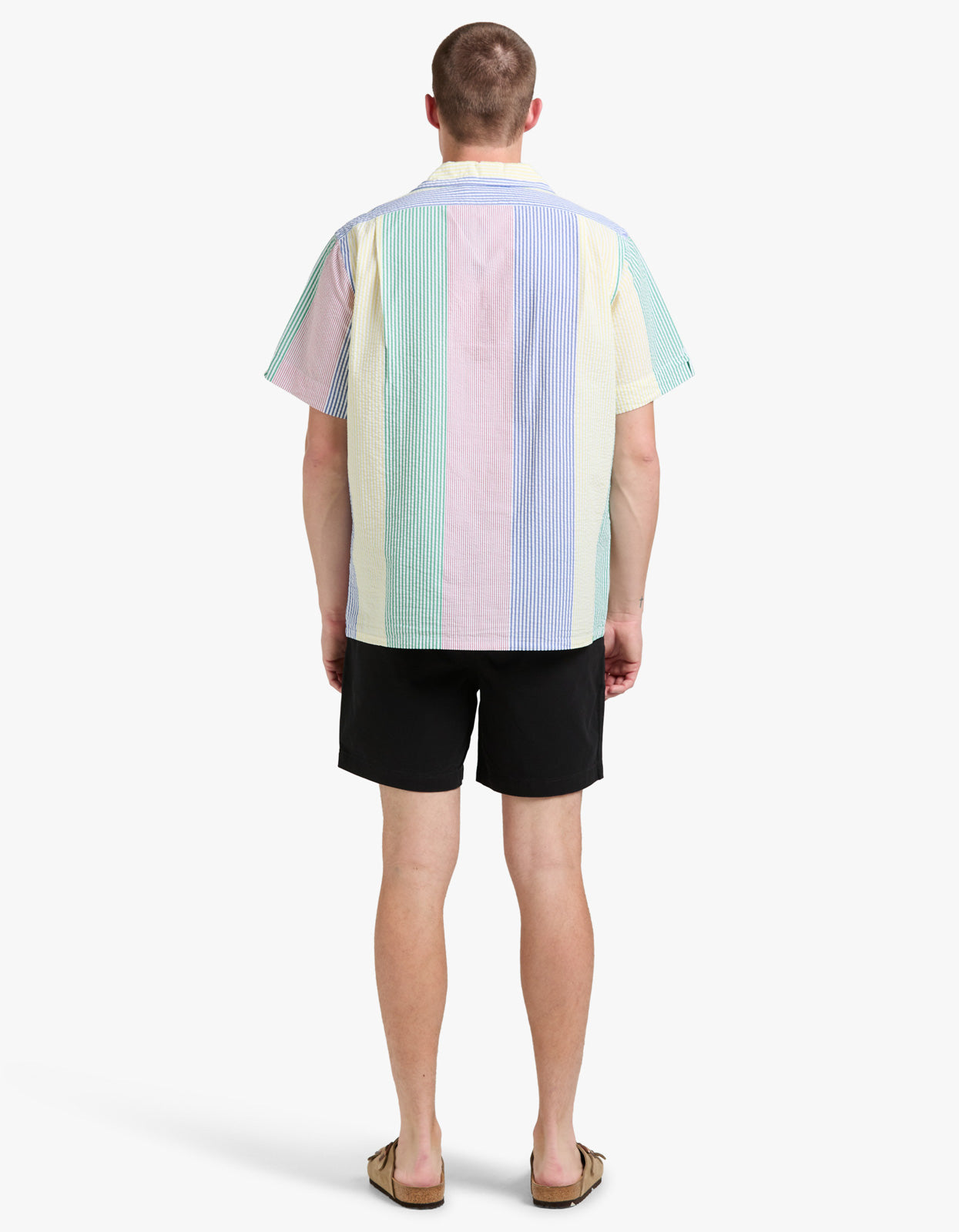 Classic Fit Striped Seersucker Shirt - 5011 Multi Stripe