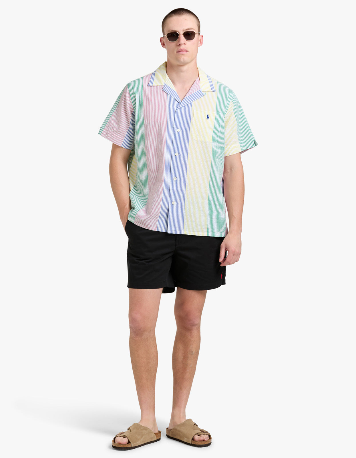 Classic Fit Striped Seersucker Shirt - 5011 Multi Stripe