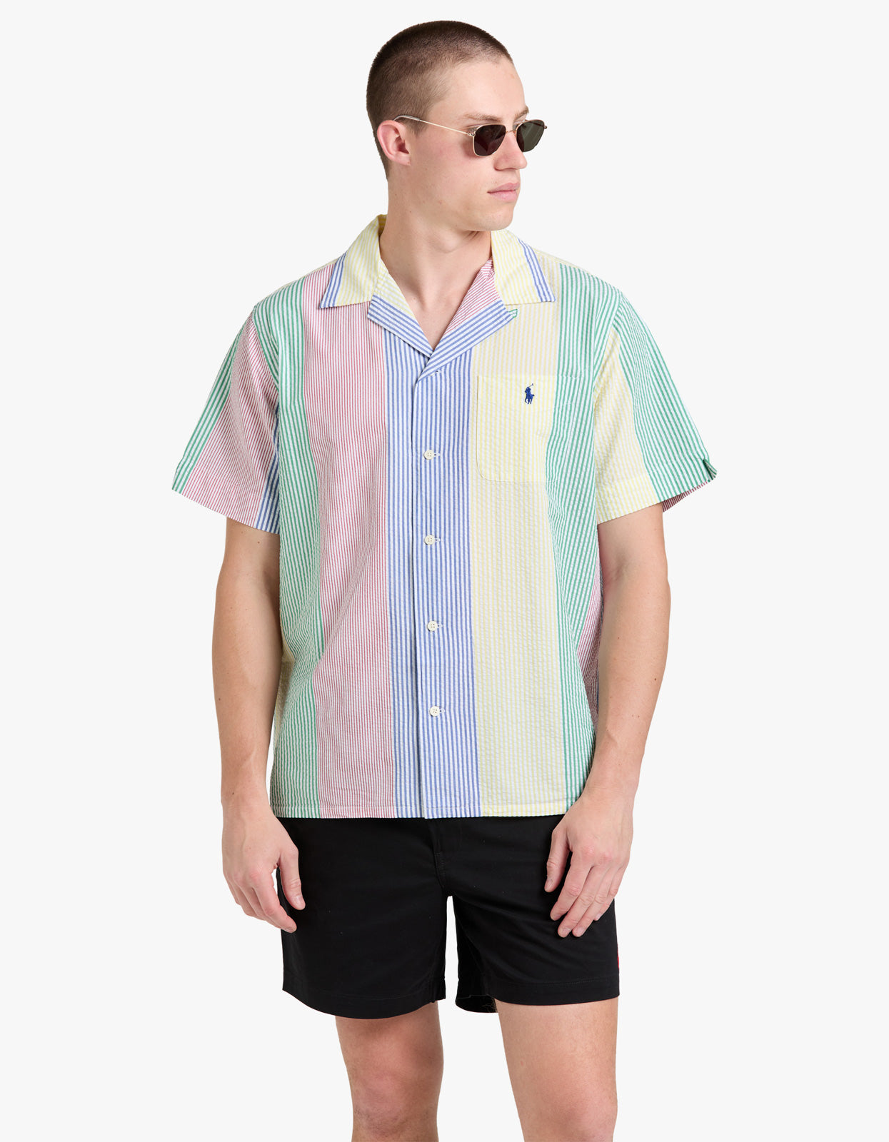 Classic Fit Striped Seersucker Shirt - 5011 Multi Stripe