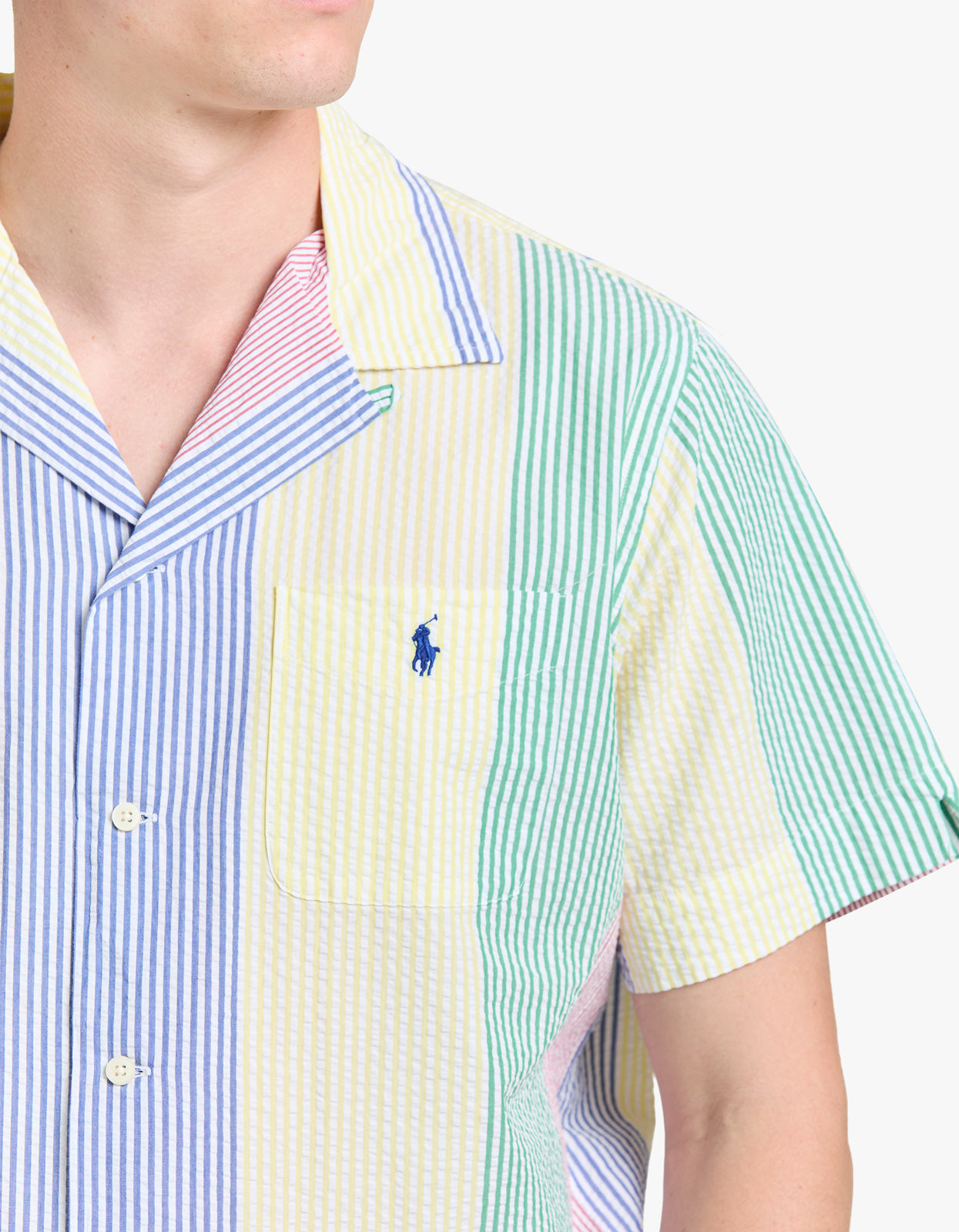 Classic Fit Striped Seersucker Shirt - 5011 Multi Stripe