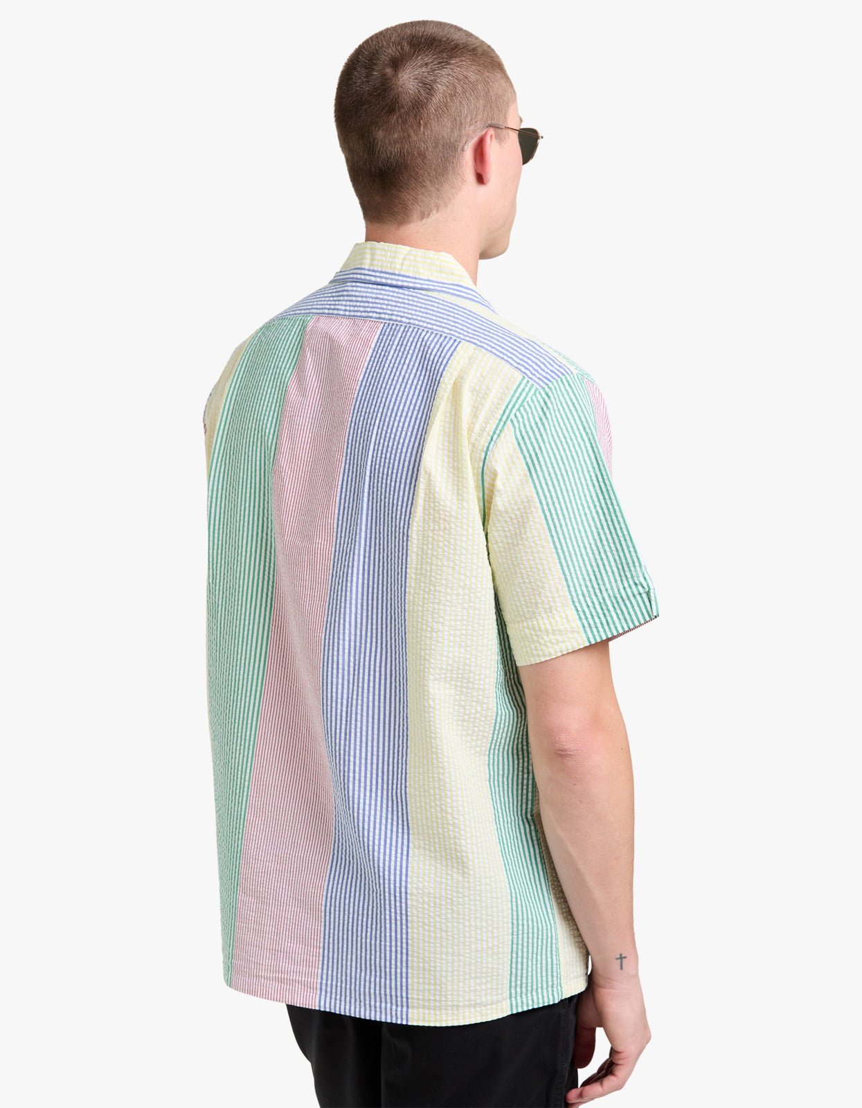 Classic Fit Striped Seersucker Shirt - 5011 Multi Stripe