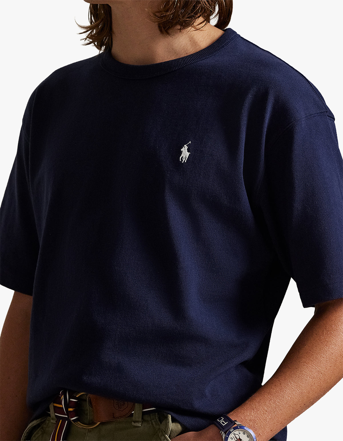 Relaxed Fit Logo Jersey T-Shirt - Cruise Navy
