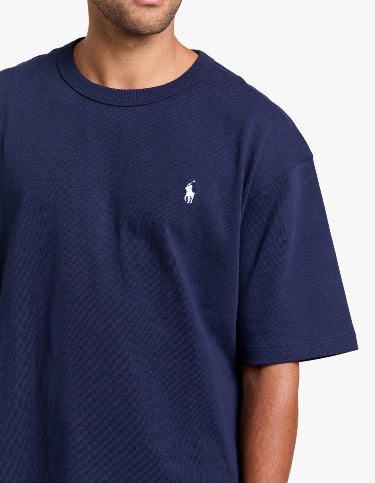 Relaxed Fit Logo Jersey T-Shirt - Cruise Navy