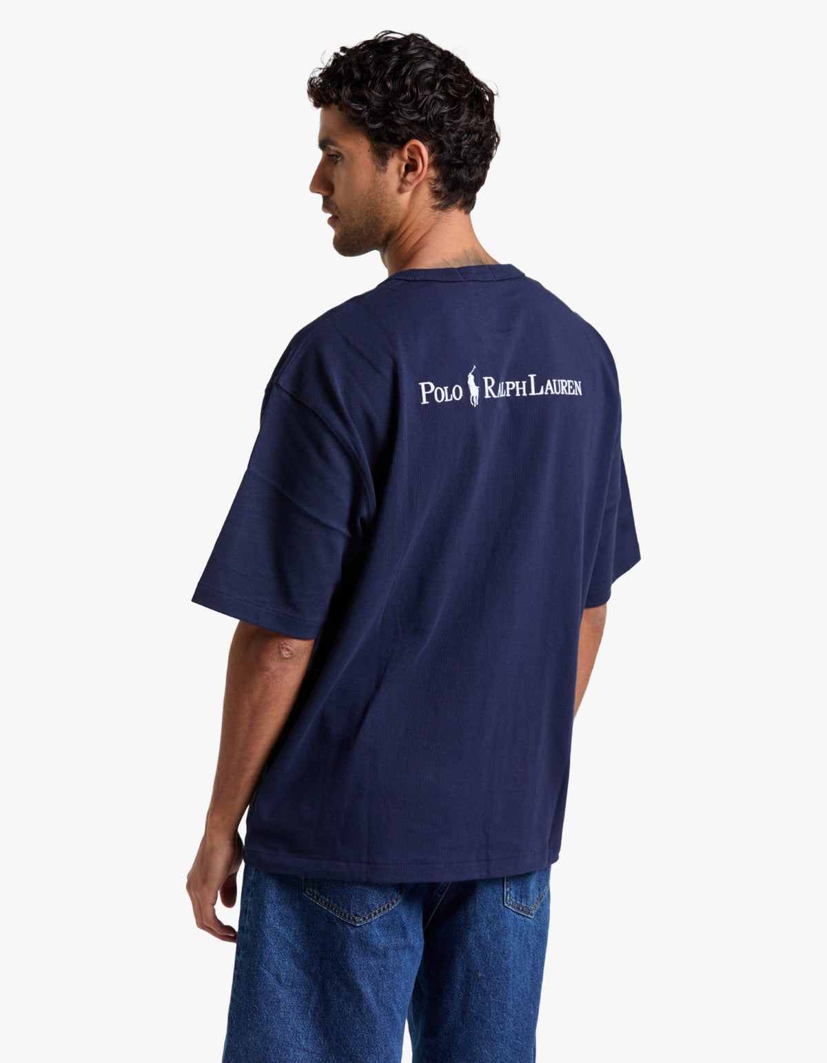 Relaxed Fit Logo Jersey T-Shirt - Cruise Navy