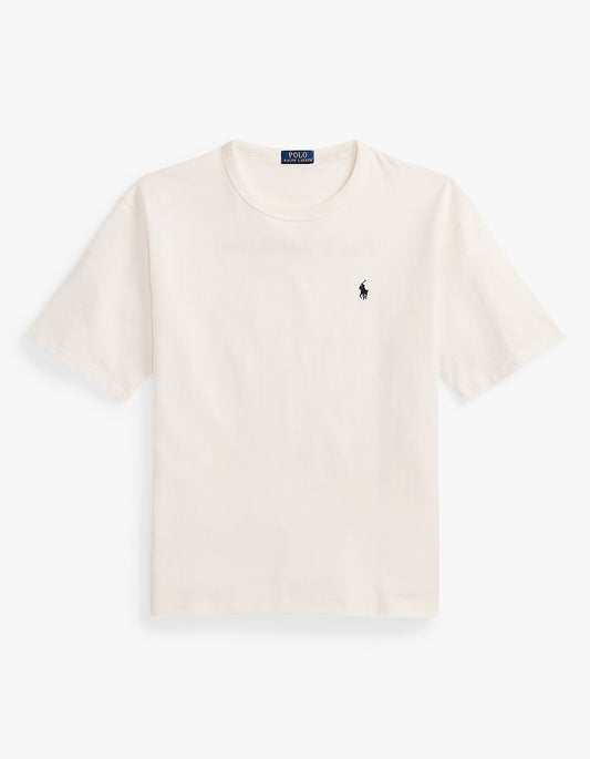 Relaxed Fit Logo Jersey T Shirt - Deckwash White