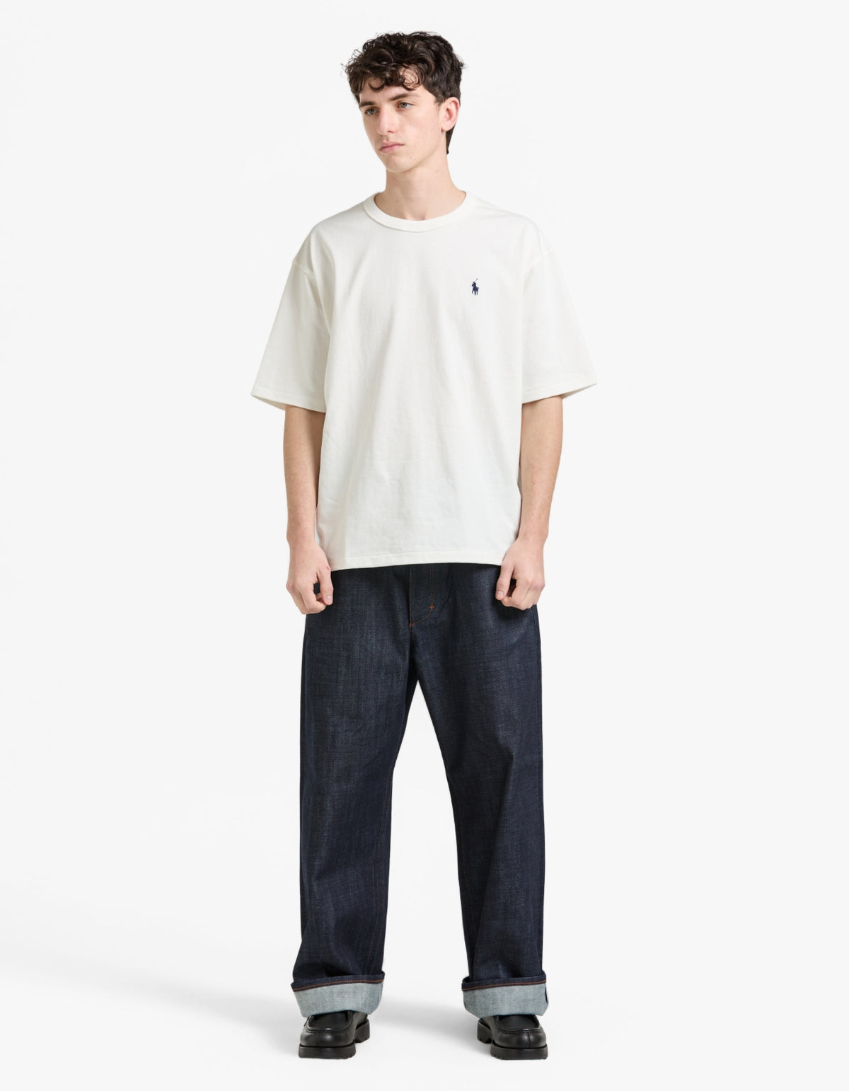 Relaxed Fit Logo Jersey T Shirt - Deckwash White