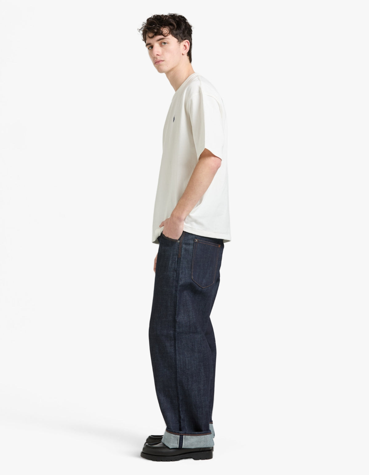 Relaxed Fit Logo Jersey T Shirt - Deckwash White
