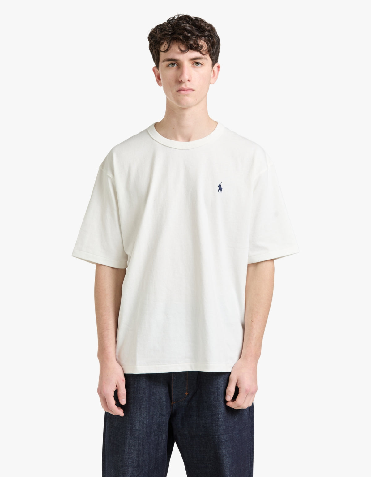 Relaxed Fit Logo Jersey T Shirt - Deckwash White