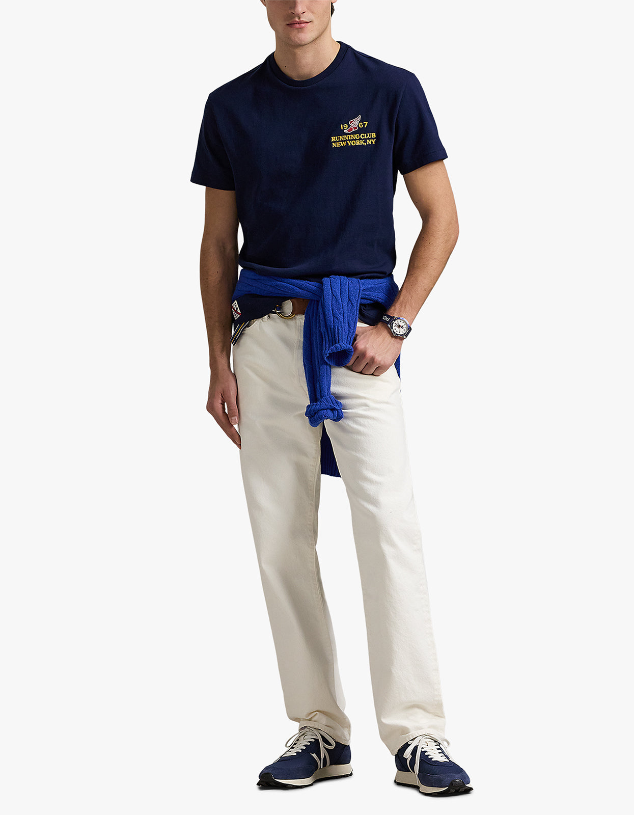 Classic Fit Heavyweight Jersey T Shirt - Cruise Navy