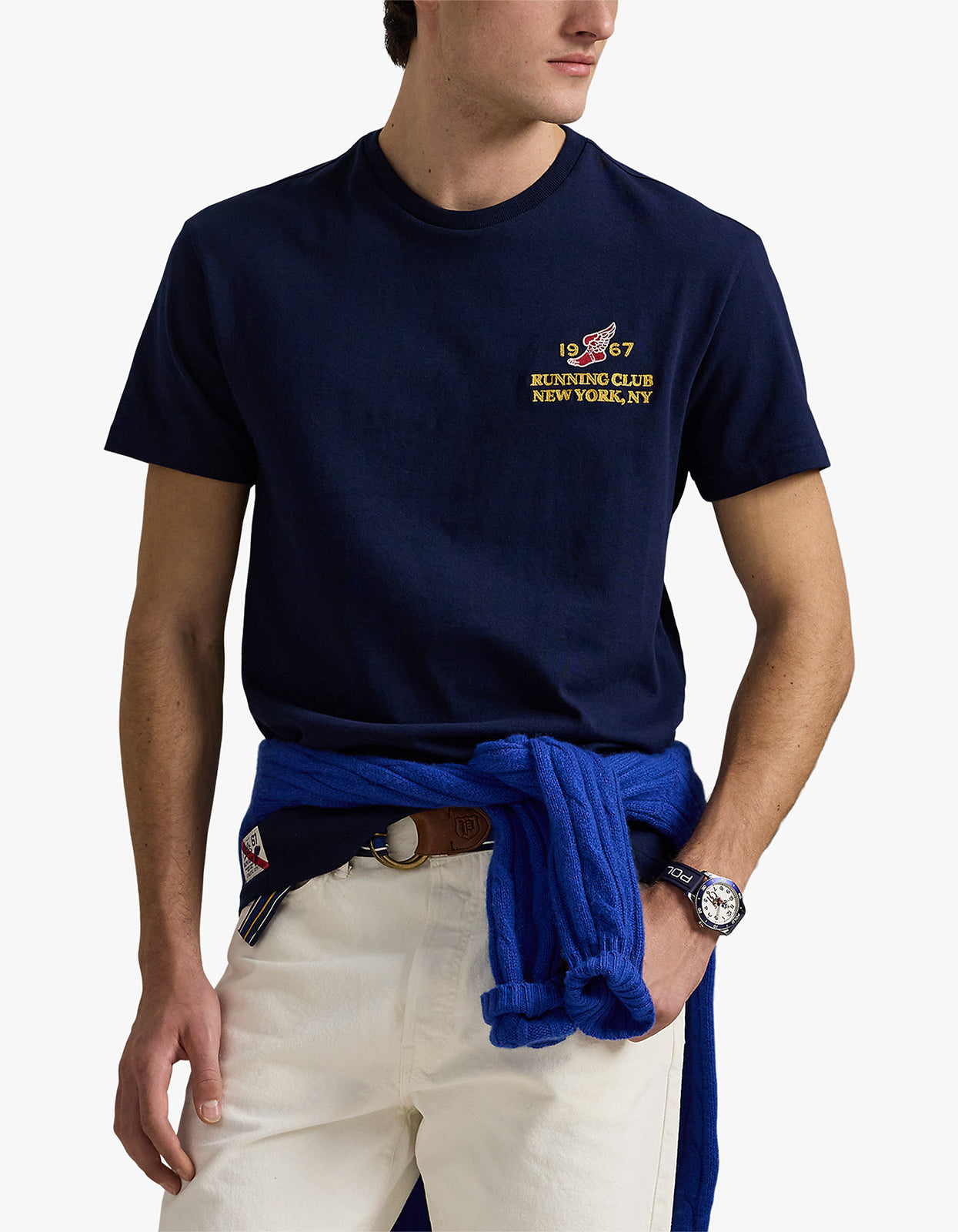 Classic Fit Heavyweight Jersey T Shirt - Cruise Navy