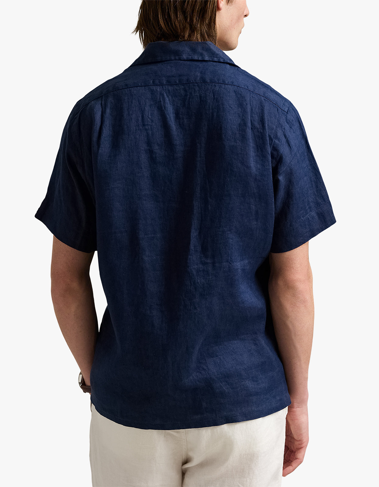 Classic Fit Linen Camp Shirt - Newport Navy