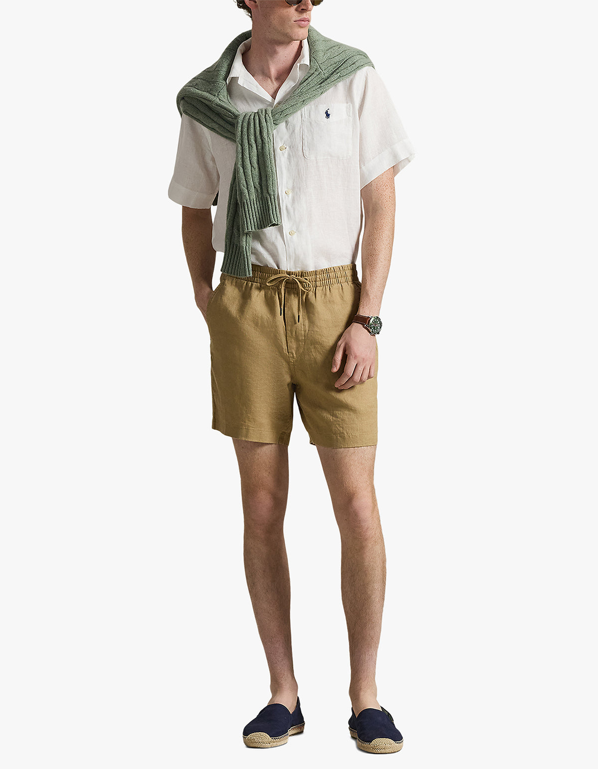 6 Inch Polo Prepster Linen Short - Cafe Tan
