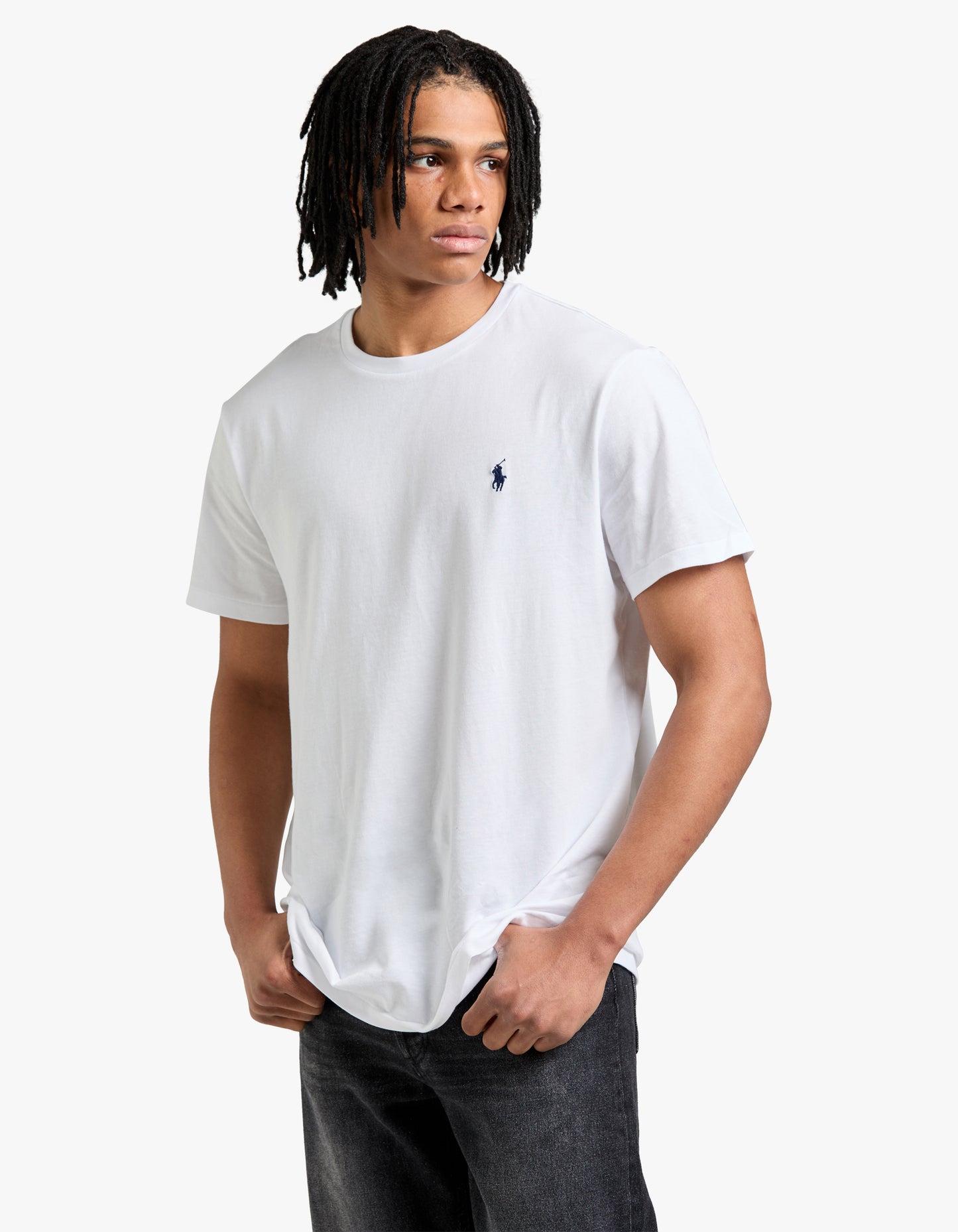 Custom Slim Fit Crew Neck T Shirt - White