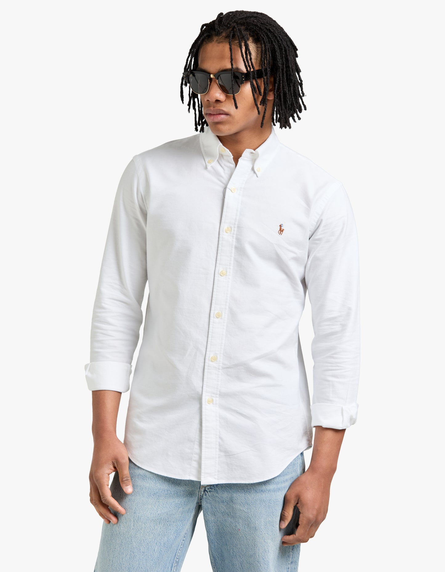 Custom Fit Oxford Shirt - White