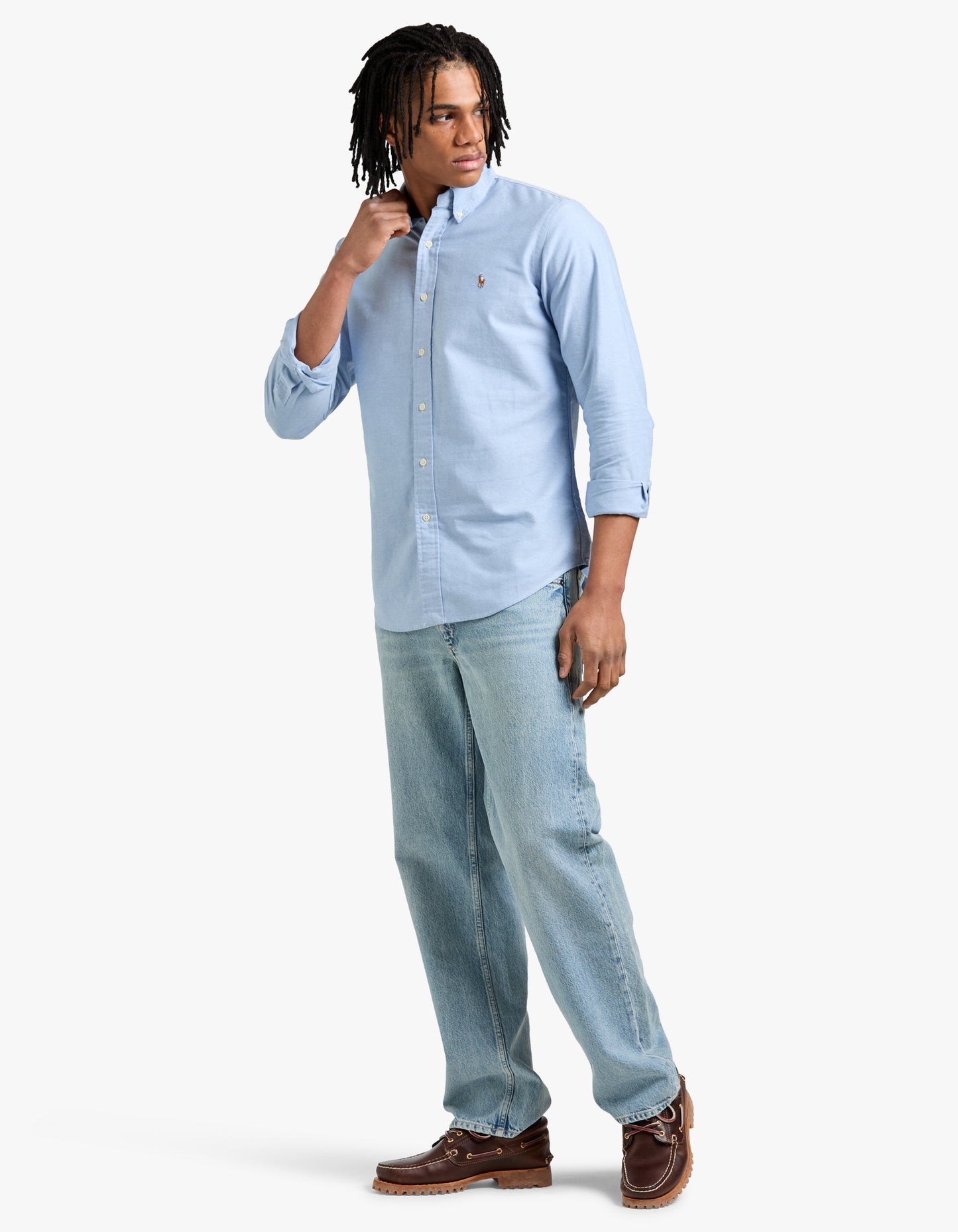 Custom Fit Oxford Shirt - Blue