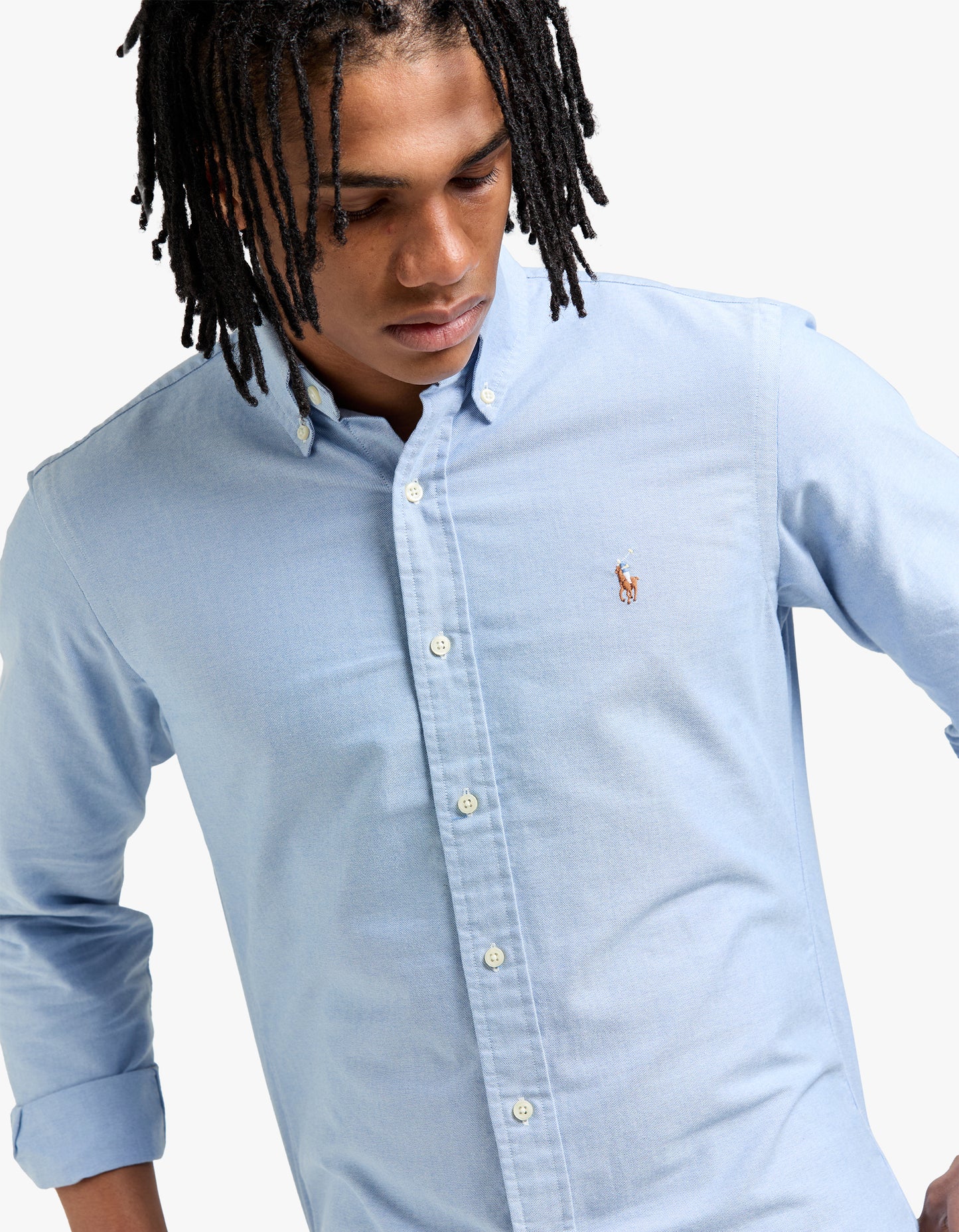 Custom Fit Oxford Shirt - Blue