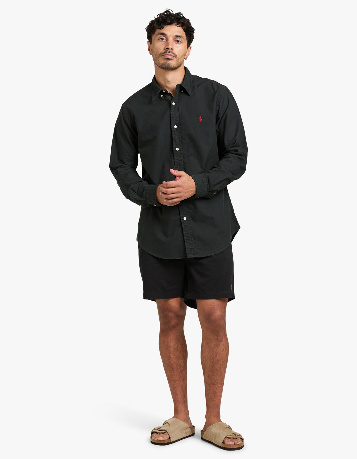 Custom Fit Oxford Shirt - Polo Black