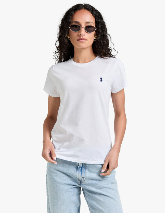 Crewneck Short Sleeve T Shirt - White